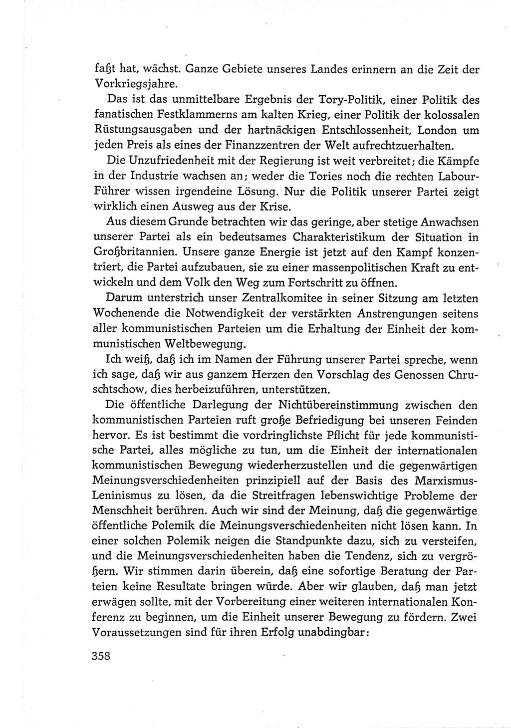 Protokoll der Verhandlungen des Ⅵ. Parteitages der Sozialistischen Einheitspartei Deutschlands (SED) [Deutsche Demokratische Republik (DDR)] 1963, Band Ⅱ, Seite 358 (Prot. Verh. Ⅵ. PT SED DDR 1963, Bd. Ⅱ, S. 358)