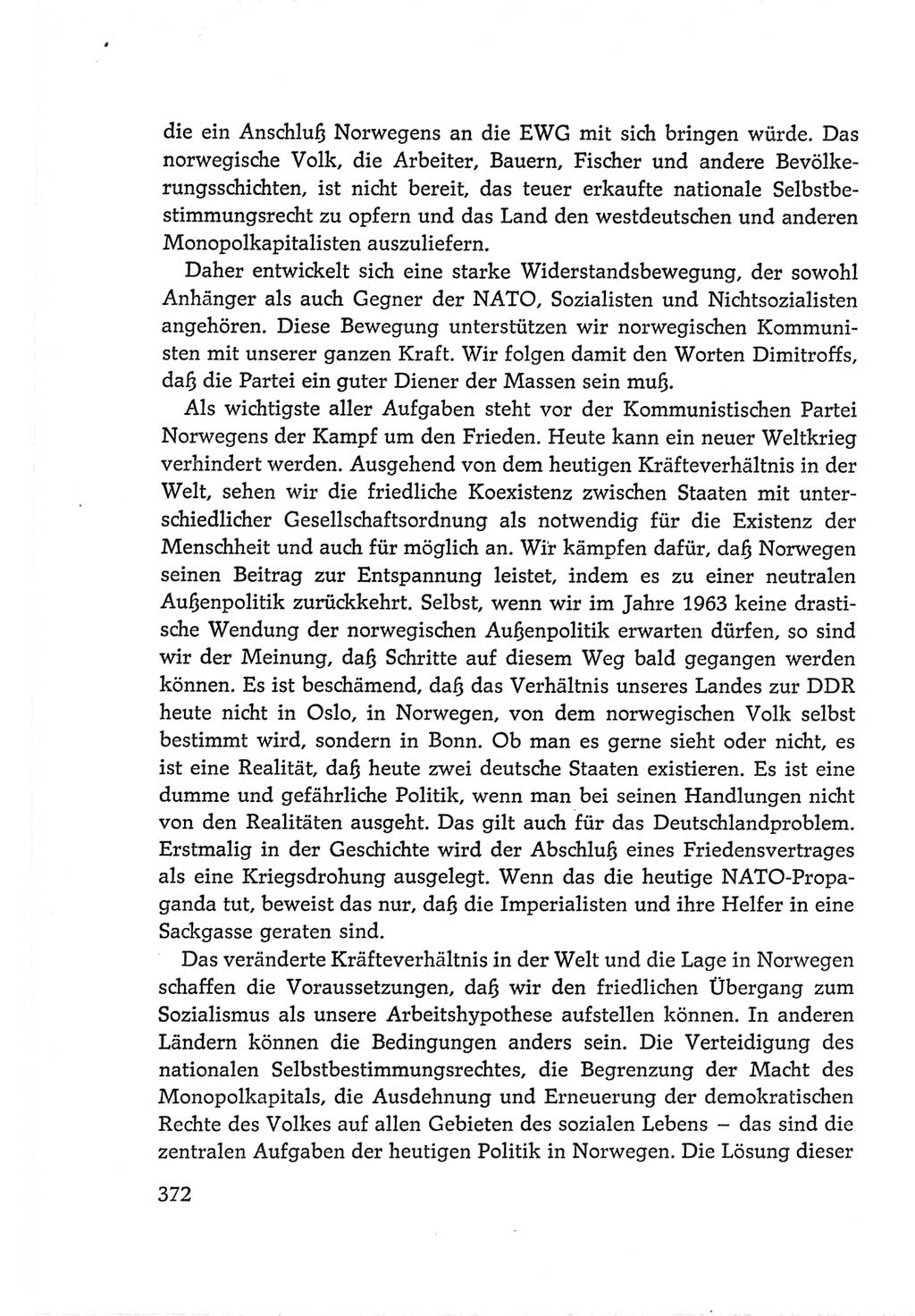 Protokoll der Verhandlungen des Ⅵ. Parteitages der Sozialistischen Einheitspartei Deutschlands (SED) [Deutsche Demokratische Republik (DDR)] 1963, Band Ⅱ, Seite 372 (Prot. Verh. Ⅵ. PT SED DDR 1963, Bd. Ⅱ, S. 372)