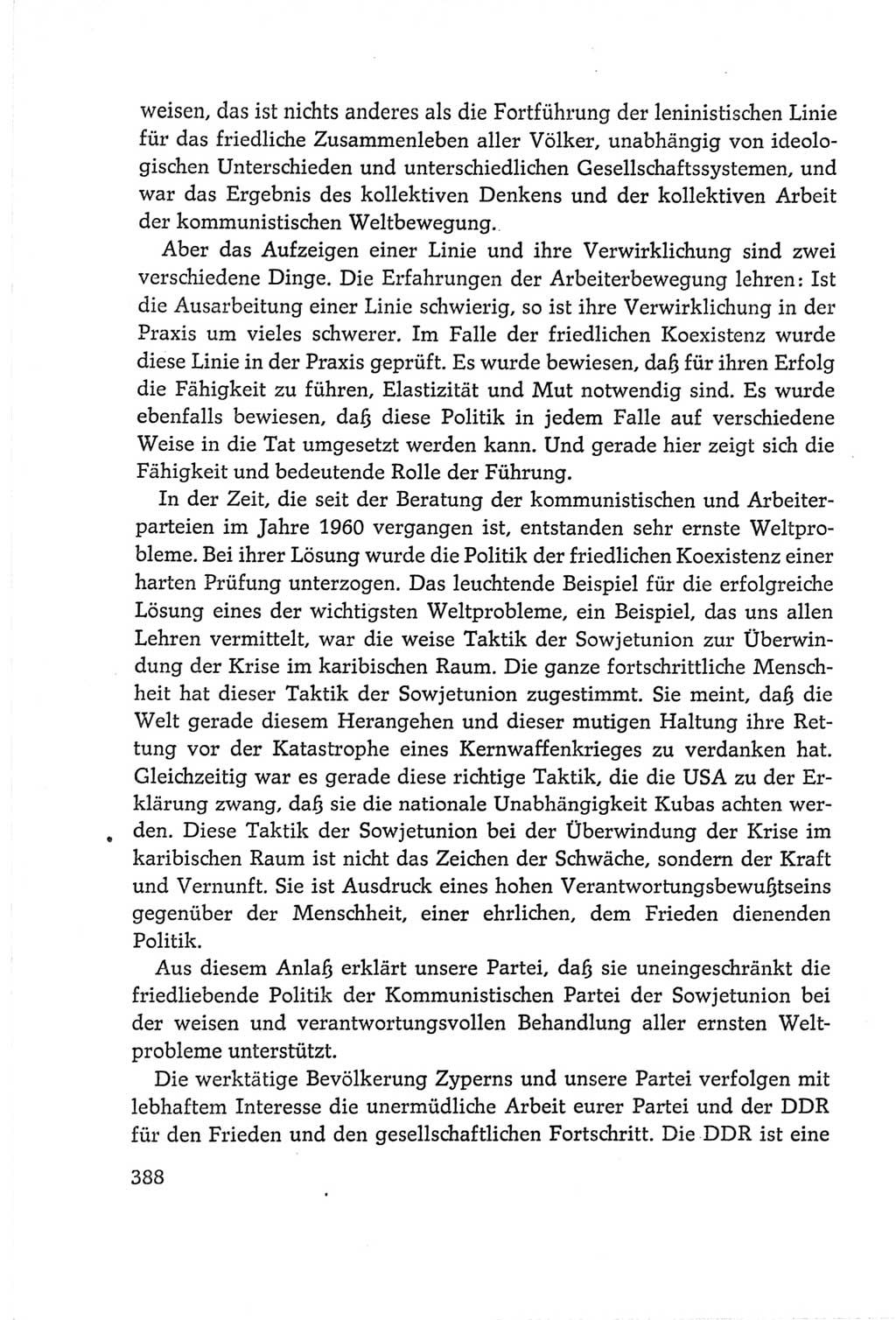 Protokoll der Verhandlungen des Ⅵ. Parteitages der Sozialistischen Einheitspartei Deutschlands (SED) [Deutsche Demokratische Republik (DDR)] 1963, Band Ⅱ, Seite 388 (Prot. Verh. Ⅵ. PT SED DDR 1963, Bd. Ⅱ, S. 388)