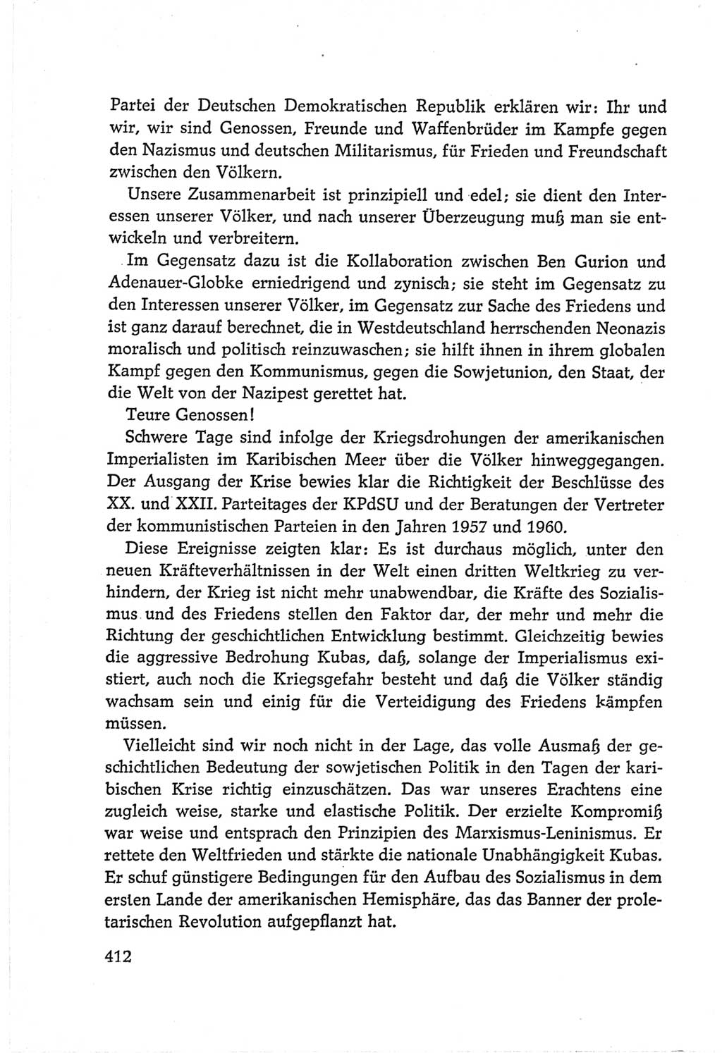 Protokoll der Verhandlungen des Ⅵ. Parteitages der Sozialistischen Einheitspartei Deutschlands (SED) [Deutsche Demokratische Republik (DDR)] 1963, Band Ⅱ, Seite 412 (Prot. Verh. Ⅵ. PT SED DDR 1963, Bd. Ⅱ, S. 412)