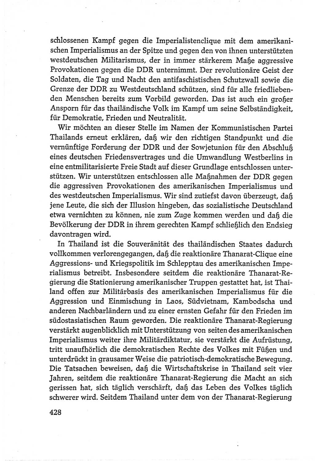 Protokoll der Verhandlungen des Ⅵ. Parteitages der Sozialistischen Einheitspartei Deutschlands (SED) [Deutsche Demokratische Republik (DDR)] 1963, Band Ⅱ, Seite 428 (Prot. Verh. Ⅵ. PT SED DDR 1963, Bd. Ⅱ, S. 428)