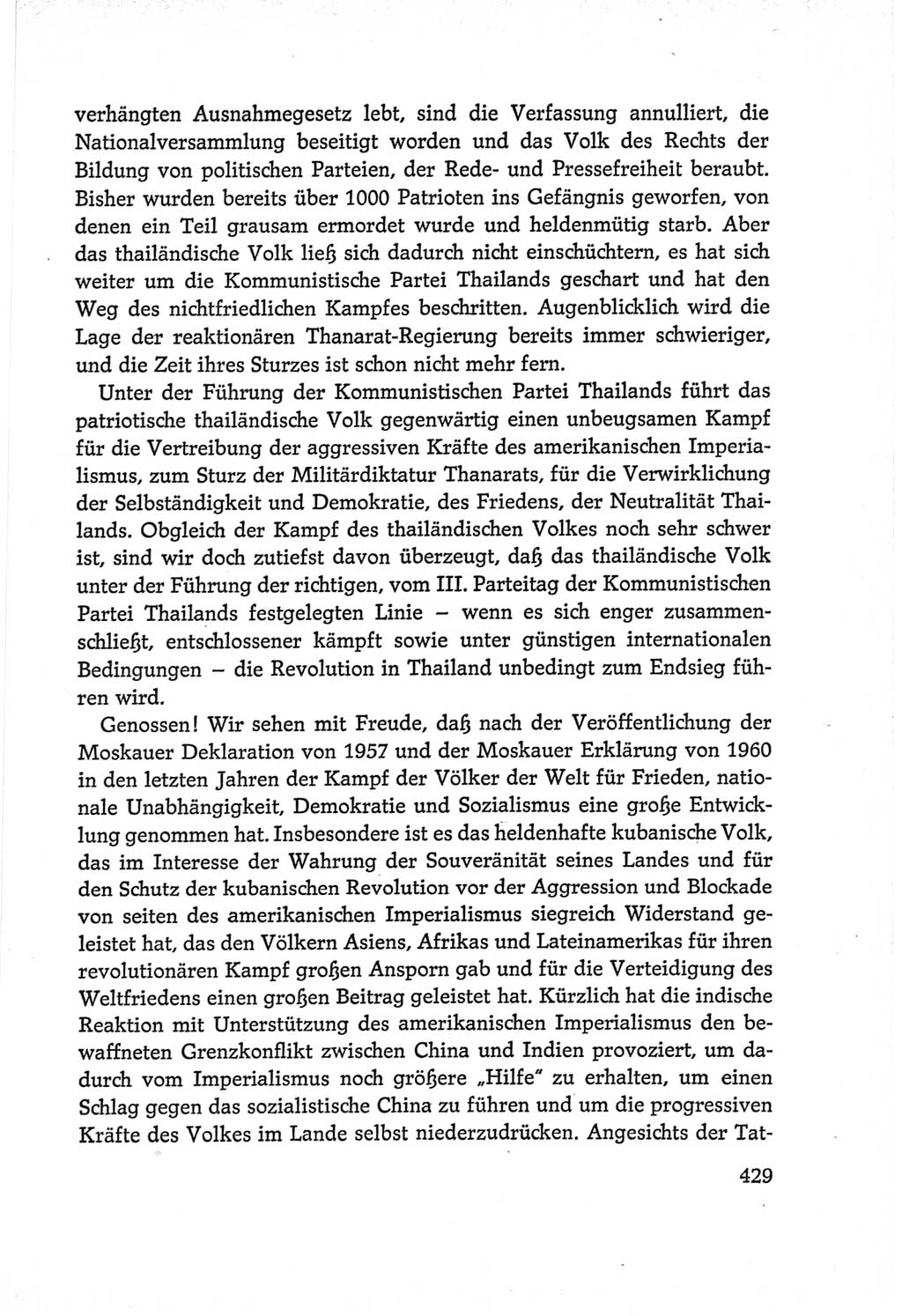 Protokoll der Verhandlungen des Ⅵ. Parteitages der Sozialistischen Einheitspartei Deutschlands (SED) [Deutsche Demokratische Republik (DDR)] 1963, Band Ⅱ, Seite 429 (Prot. Verh. Ⅵ. PT SED DDR 1963, Bd. Ⅱ, S. 429)