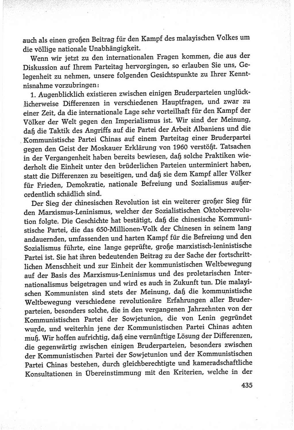 Protokoll der Verhandlungen des Ⅵ. Parteitages der Sozialistischen Einheitspartei Deutschlands (SED) [Deutsche Demokratische Republik (DDR)] 1963, Band Ⅱ, Seite 435 (Prot. Verh. Ⅵ. PT SED DDR 1963, Bd. Ⅱ, S. 435)