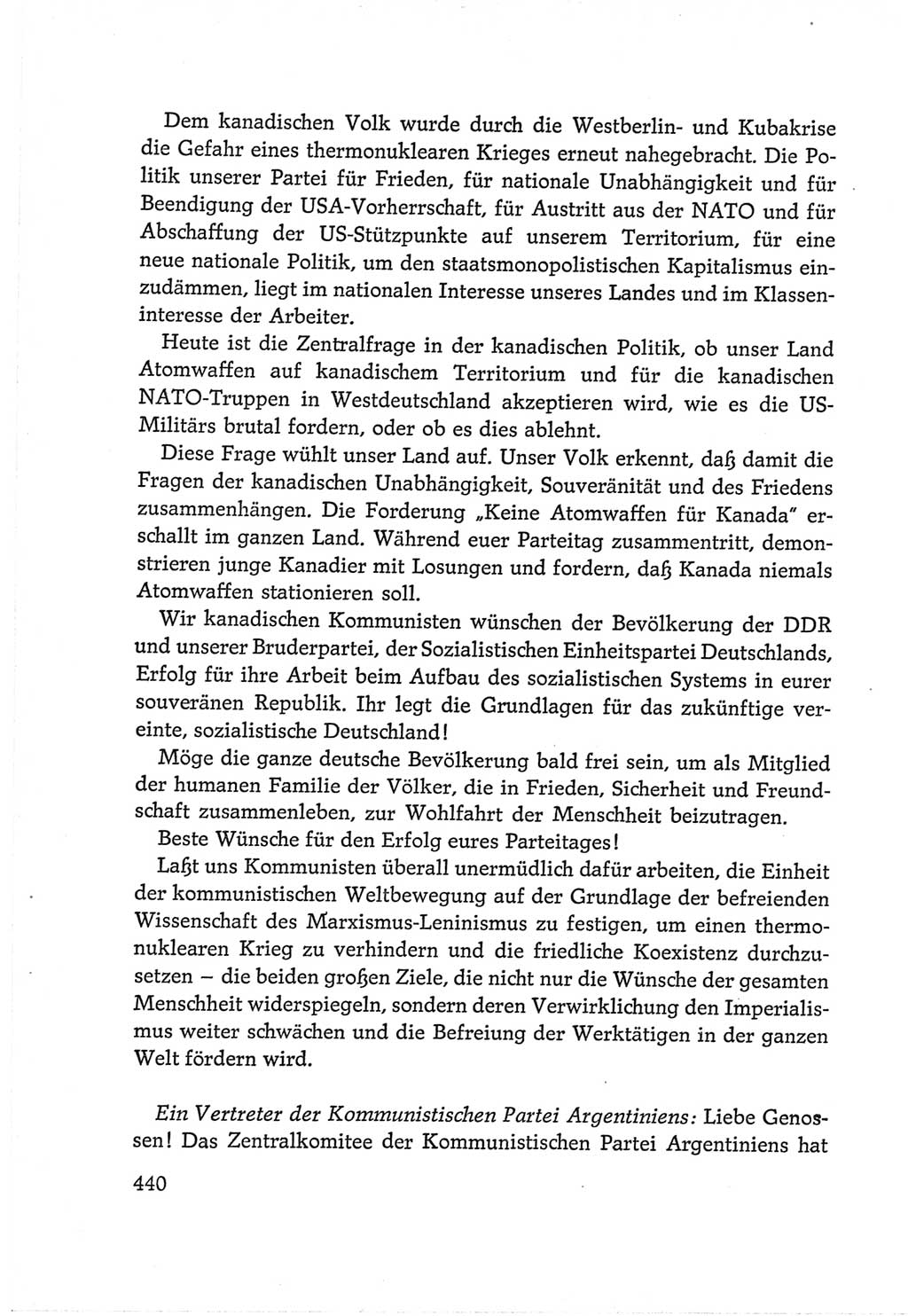 Protokoll der Verhandlungen des Ⅵ. Parteitages der Sozialistischen Einheitspartei Deutschlands (SED) [Deutsche Demokratische Republik (DDR)] 1963, Band Ⅱ, Seite 440 (Prot. Verh. Ⅵ. PT SED DDR 1963, Bd. Ⅱ, S. 440)