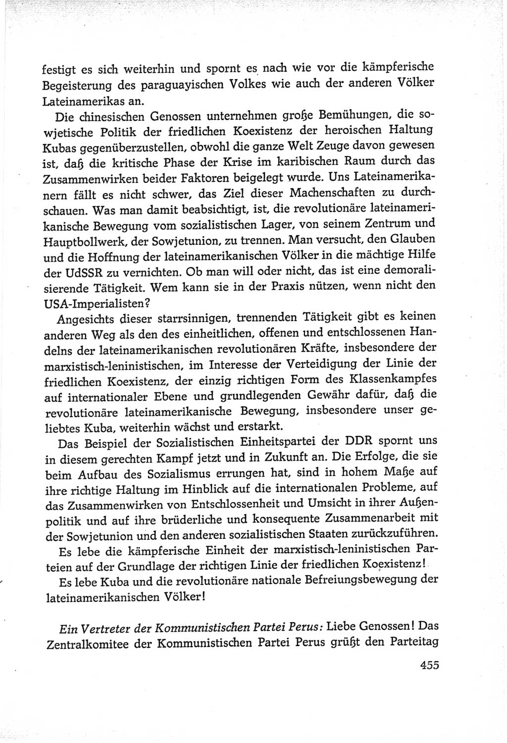 Protokoll der Verhandlungen des Ⅵ. Parteitages der Sozialistischen Einheitspartei Deutschlands (SED) [Deutsche Demokratische Republik (DDR)] 1963, Band Ⅱ, Seite 455 (Prot. Verh. Ⅵ. PT SED DDR 1963, Bd. Ⅱ, S. 455)
