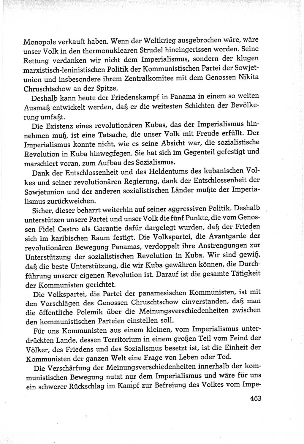 Protokoll der Verhandlungen des Ⅵ. Parteitages der Sozialistischen Einheitspartei Deutschlands (SED) [Deutsche Demokratische Republik (DDR)] 1963, Band Ⅱ, Seite 463 (Prot. Verh. Ⅵ. PT SED DDR 1963, Bd. Ⅱ, S. 463)