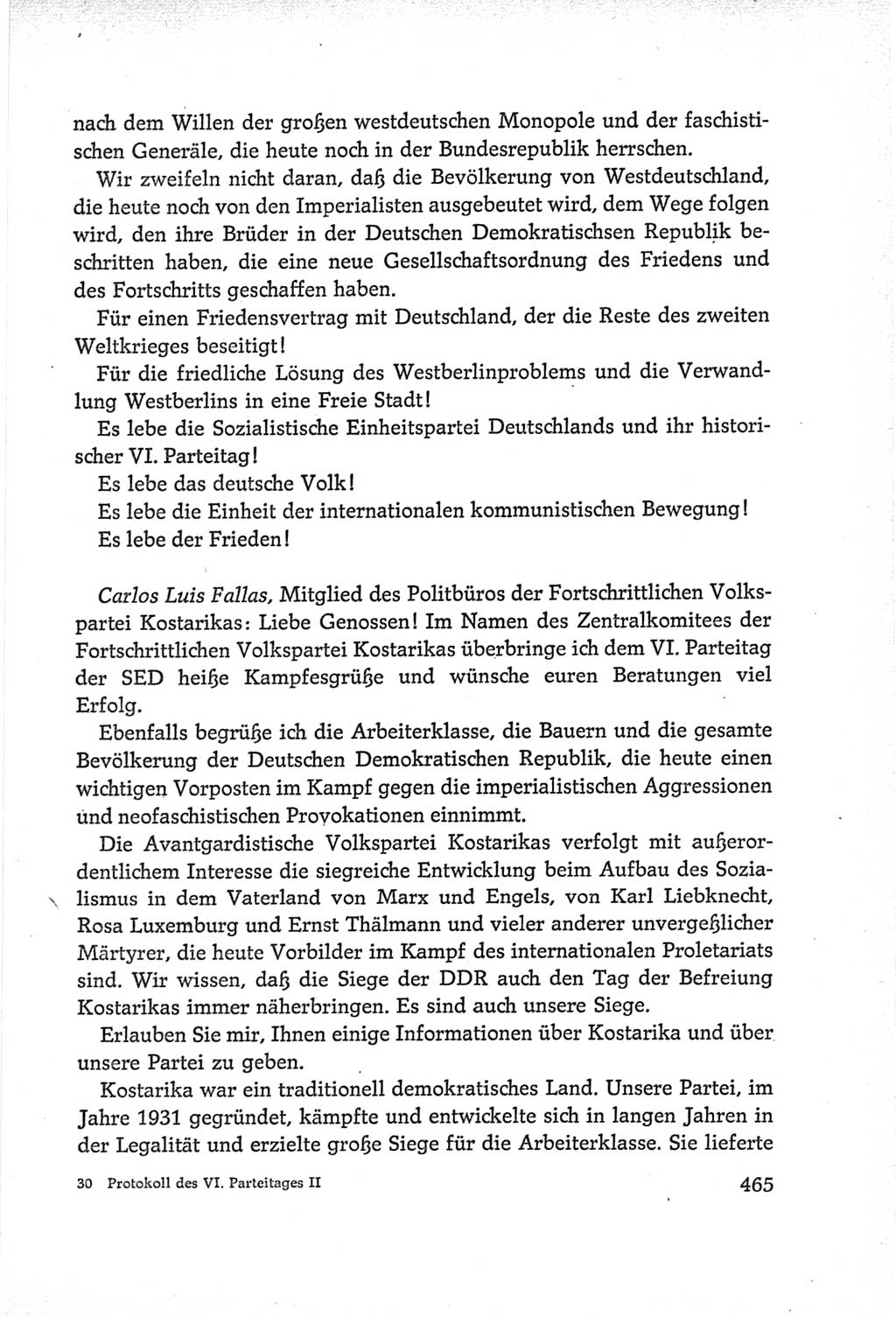 Protokoll der Verhandlungen des Ⅵ. Parteitages der Sozialistischen Einheitspartei Deutschlands (SED) [Deutsche Demokratische Republik (DDR)] 1963, Band Ⅱ, Seite 465 (Prot. Verh. Ⅵ. PT SED DDR 1963, Bd. Ⅱ, S. 465)