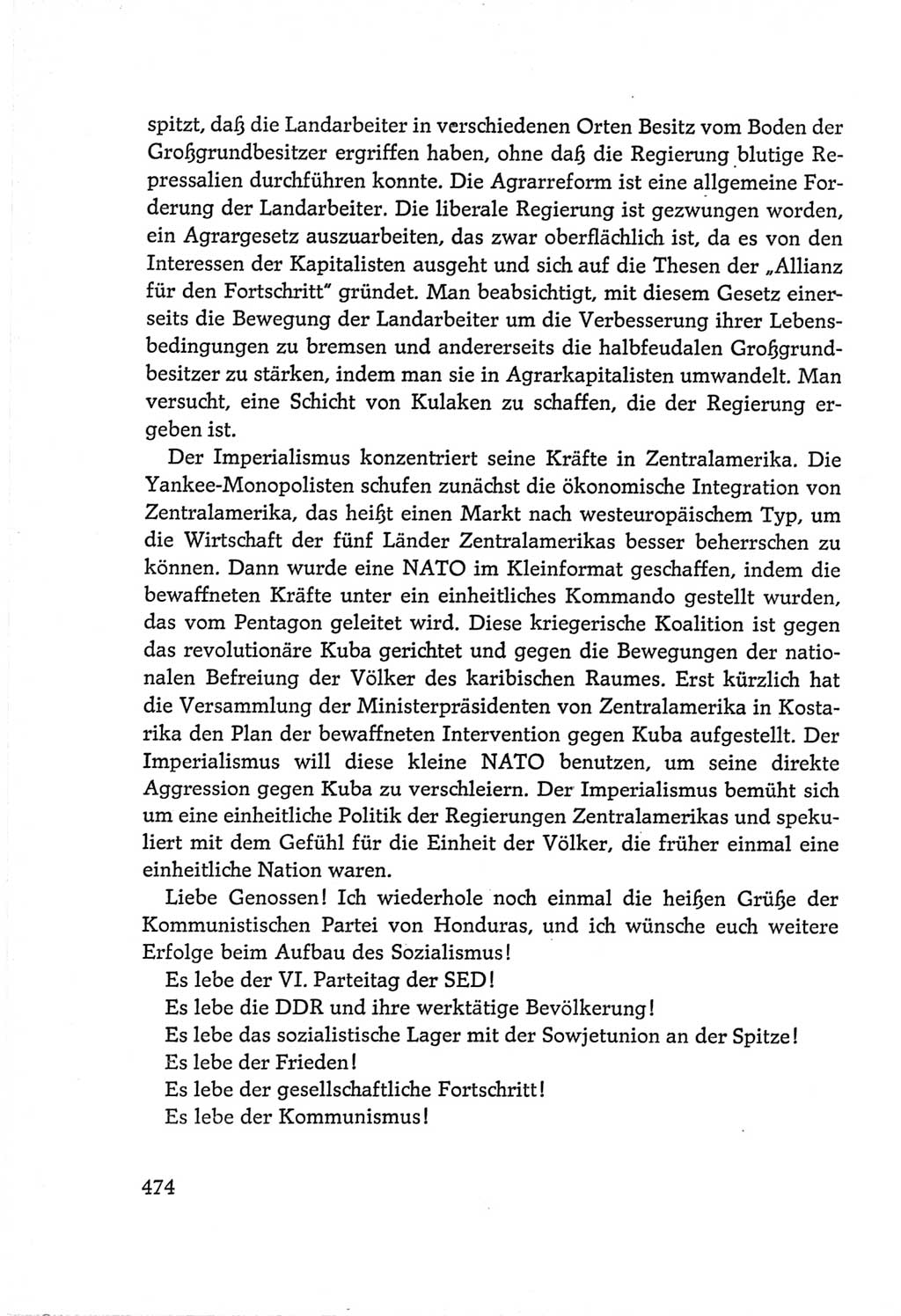 Protokoll der Verhandlungen des Ⅵ. Parteitages der Sozialistischen Einheitspartei Deutschlands (SED) [Deutsche Demokratische Republik (DDR)] 1963, Band Ⅱ, Seite 474 (Prot. Verh. Ⅵ. PT SED DDR 1963, Bd. Ⅱ, S. 474)