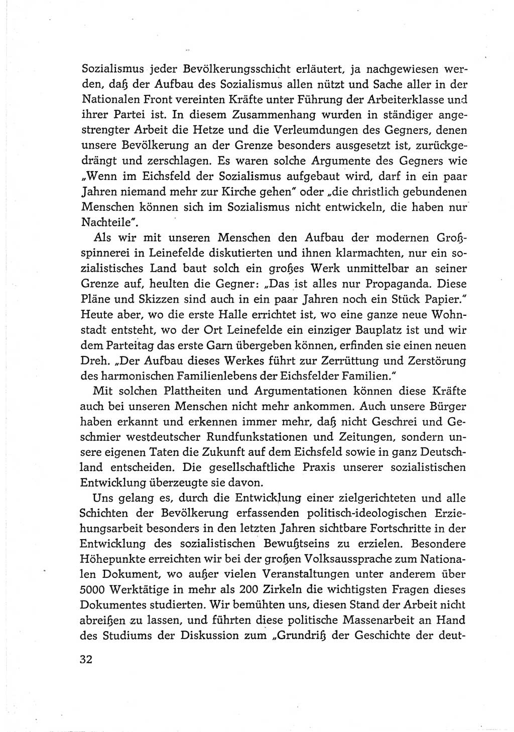 Protokoll der Verhandlungen des Ⅵ. Parteitages der Sozialistischen Einheitspartei Deutschlands (SED) [Deutsche Demokratische Republik (DDR)] 1963, Band Ⅲ, Seite 32 (Prot. Verh. Ⅵ. PT SED DDR 1963, Bd. Ⅲ, S. 32)
