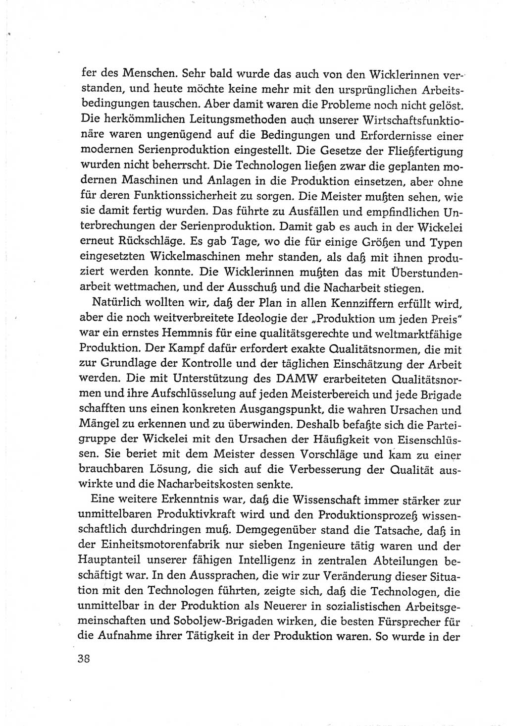 Protokoll der Verhandlungen des Ⅵ. Parteitages der Sozialistischen Einheitspartei Deutschlands (SED) [Deutsche Demokratische Republik (DDR)] 1963, Band Ⅲ, Seite 38 (Prot. Verh. Ⅵ. PT SED DDR 1963, Bd. Ⅲ, S. 38)