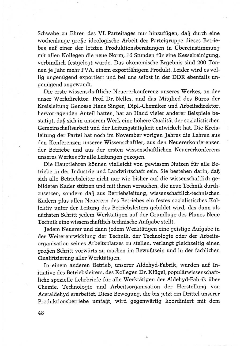 Protokoll der Verhandlungen des Ⅵ. Parteitages der Sozialistischen Einheitspartei Deutschlands (SED) [Deutsche Demokratische Republik (DDR)] 1963, Band Ⅲ, Seite 48 (Prot. Verh. Ⅵ. PT SED DDR 1963, Bd. Ⅲ, S. 48)