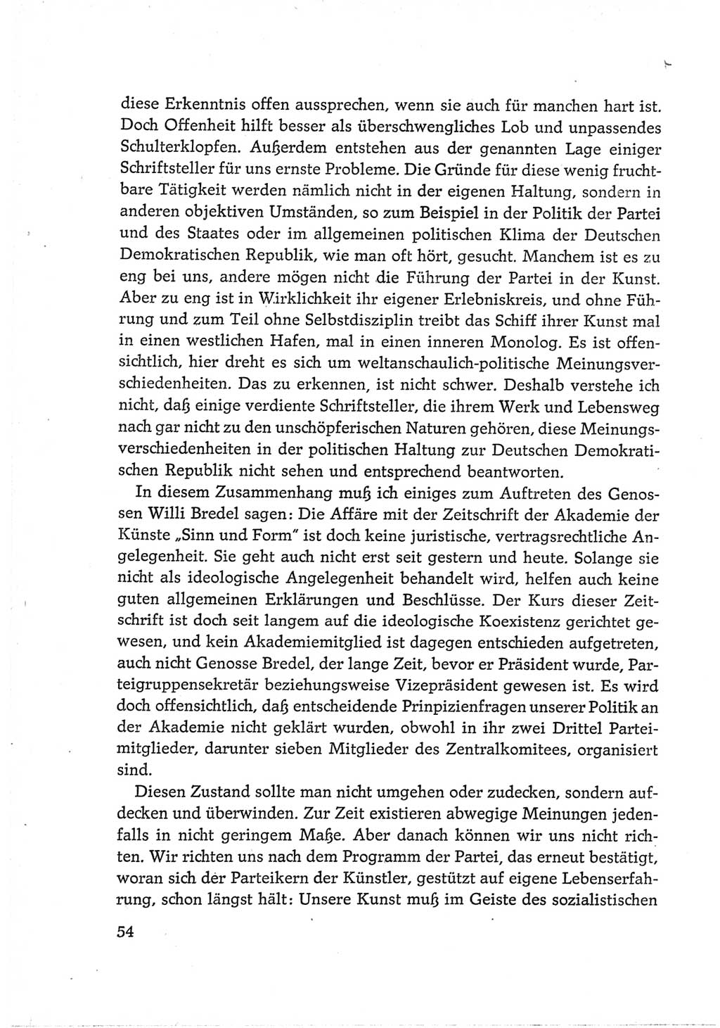 Protokoll der Verhandlungen des Ⅵ. Parteitages der Sozialistischen Einheitspartei Deutschlands (SED) [Deutsche Demokratische Republik (DDR)] 1963, Band Ⅲ, Seite 54 (Prot. Verh. Ⅵ. PT SED DDR 1963, Bd. Ⅲ, S. 54)