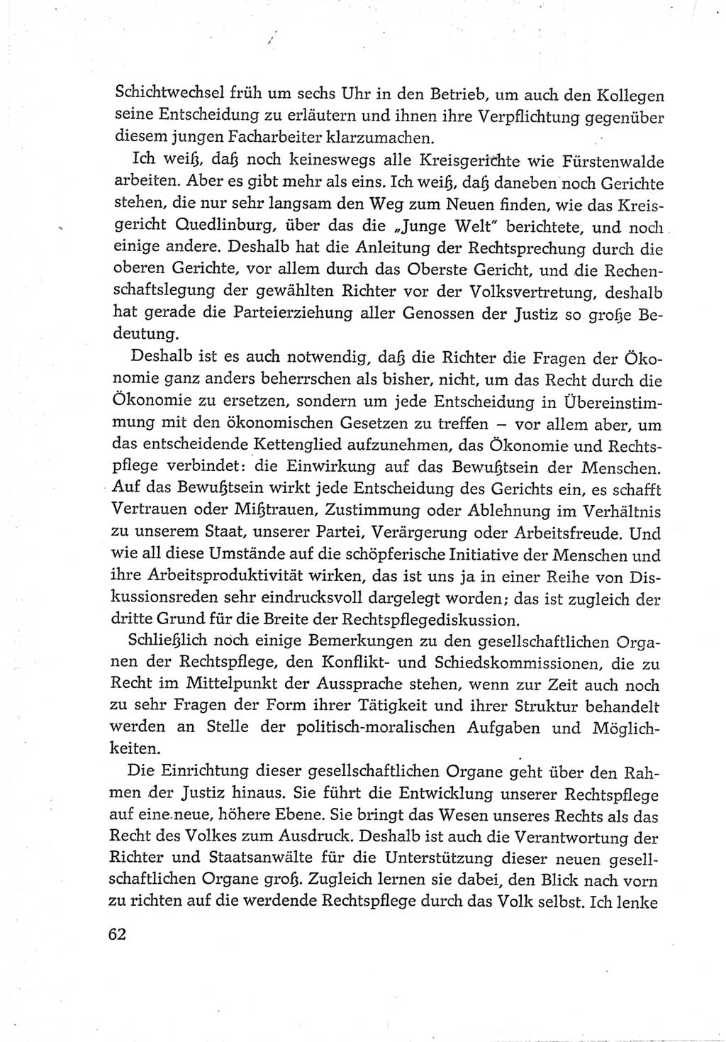 Protokoll der Verhandlungen des Ⅵ. Parteitages der Sozialistischen Einheitspartei Deutschlands (SED) [Deutsche Demokratische Republik (DDR)] 1963, Band Ⅲ, Seite 62 (Prot. Verh. Ⅵ. PT SED DDR 1963, Bd. Ⅲ, S. 62)