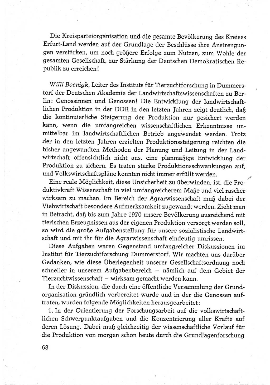 Protokoll der Verhandlungen des Ⅵ. Parteitages der Sozialistischen Einheitspartei Deutschlands (SED) [Deutsche Demokratische Republik (DDR)] 1963, Band Ⅲ, Seite 68 (Prot. Verh. Ⅵ. PT SED DDR 1963, Bd. Ⅲ, S. 68)