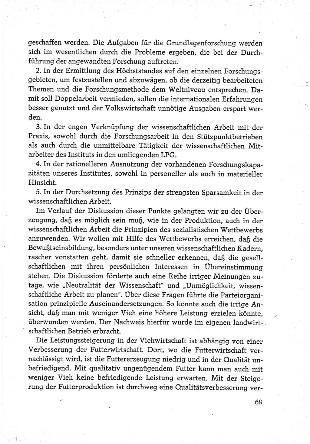 Protokoll der Verhandlungen des Ⅵ. Parteitages der Sozialistischen Einheitspartei Deutschlands (SED) [Deutsche Demokratische Republik (DDR)] 1963, Band Ⅲ, Seite 69 (Prot. Verh. Ⅵ. PT SED DDR 1963, Bd. Ⅲ, S. 69)