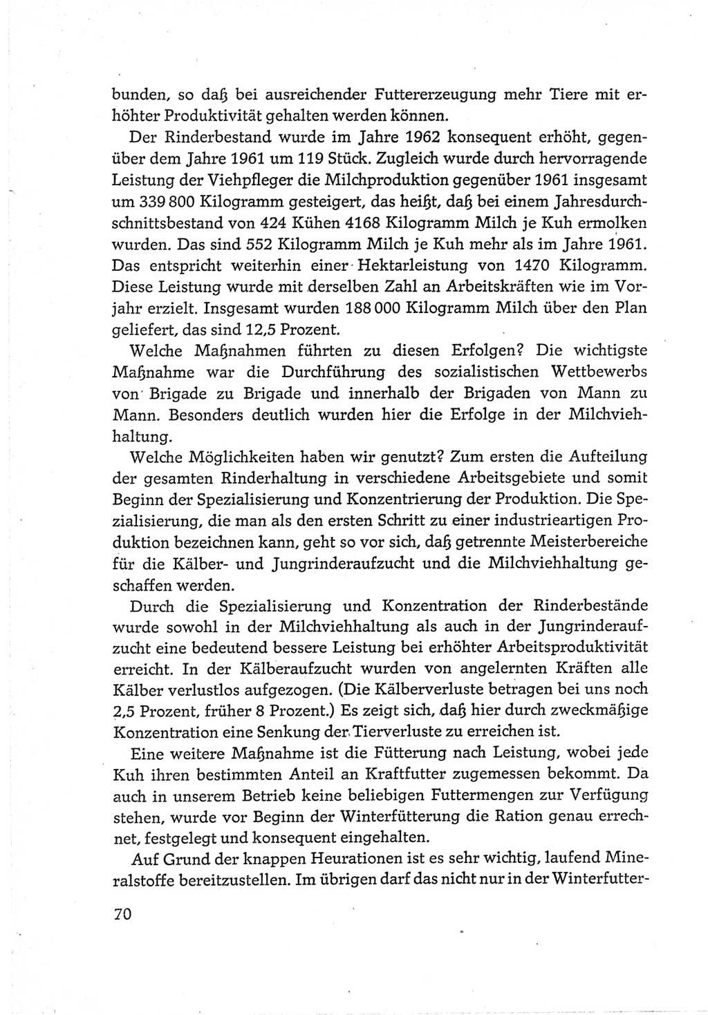 Protokoll der Verhandlungen des Ⅵ. Parteitages der Sozialistischen Einheitspartei Deutschlands (SED) [Deutsche Demokratische Republik (DDR)] 1963, Band Ⅲ, Seite 70 (Prot. Verh. Ⅵ. PT SED DDR 1963, Bd. Ⅲ, S. 70)