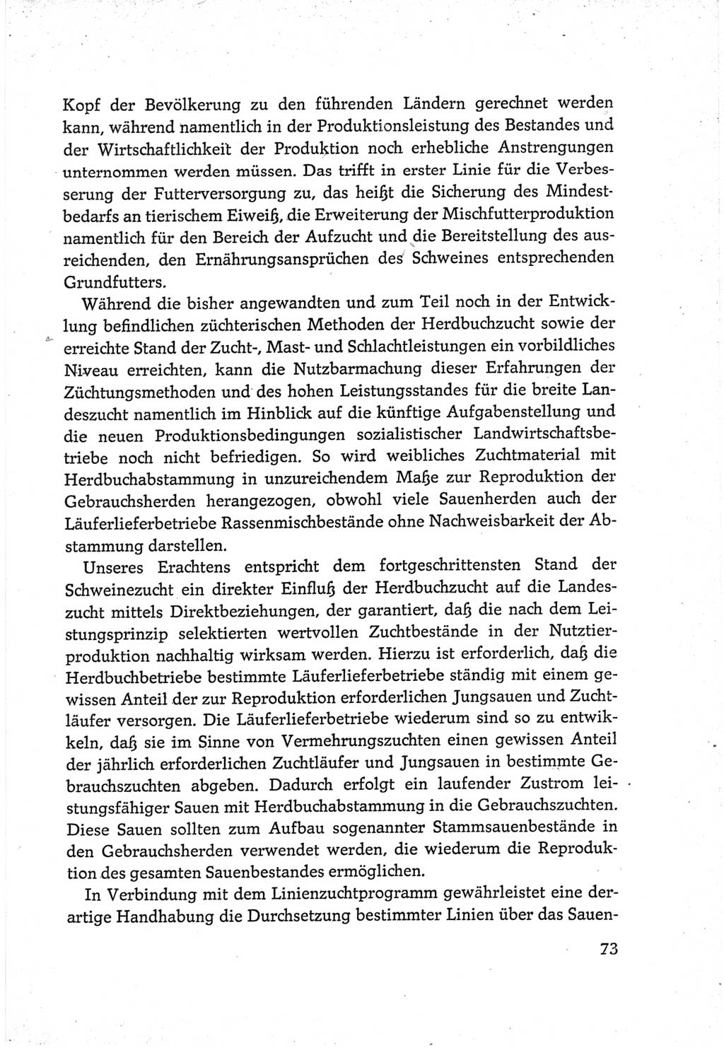 Protokoll der Verhandlungen des Ⅵ. Parteitages der Sozialistischen Einheitspartei Deutschlands (SED) [Deutsche Demokratische Republik (DDR)] 1963, Band Ⅲ, Seite 73 (Prot. Verh. Ⅵ. PT SED DDR 1963, Bd. Ⅲ, S. 73)
