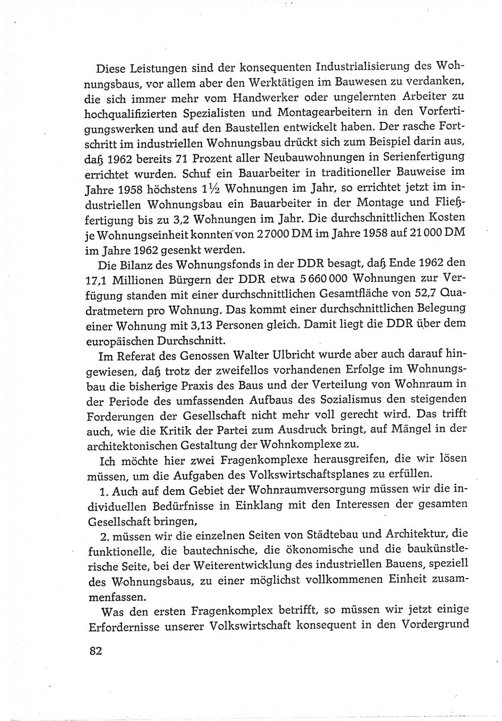 Protokoll der Verhandlungen des Ⅵ. Parteitages der Sozialistischen Einheitspartei Deutschlands (SED) [Deutsche Demokratische Republik (DDR)] 1963, Band Ⅲ, Seite 82 (Prot. Verh. Ⅵ. PT SED DDR 1963, Bd. Ⅲ, S. 82)
