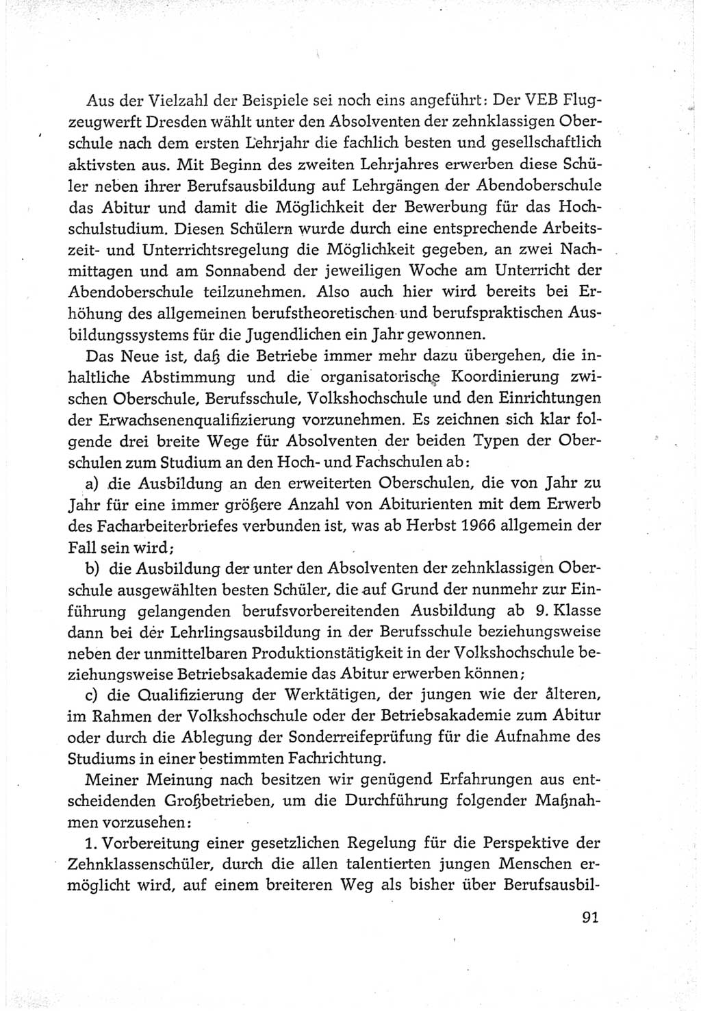 Protokoll der Verhandlungen des Ⅵ. Parteitages der Sozialistischen Einheitspartei Deutschlands (SED) [Deutsche Demokratische Republik (DDR)] 1963, Band Ⅲ, Seite 91 (Prot. Verh. Ⅵ. PT SED DDR 1963, Bd. Ⅲ, S. 91)