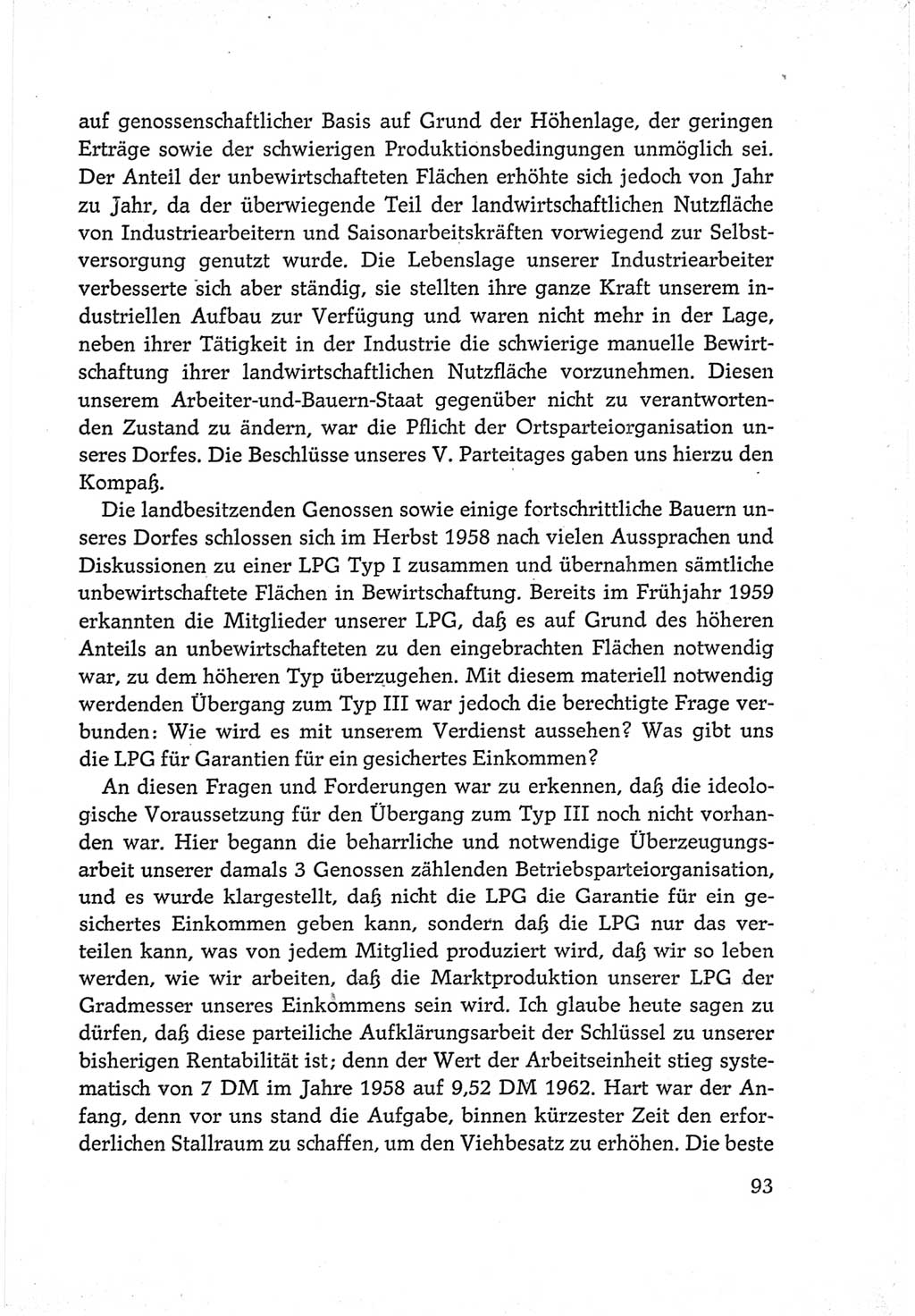 Protokoll der Verhandlungen des Ⅵ. Parteitages der Sozialistischen Einheitspartei Deutschlands (SED) [Deutsche Demokratische Republik (DDR)] 1963, Band Ⅲ, Seite 93 (Prot. Verh. Ⅵ. PT SED DDR 1963, Bd. Ⅲ, S. 93)