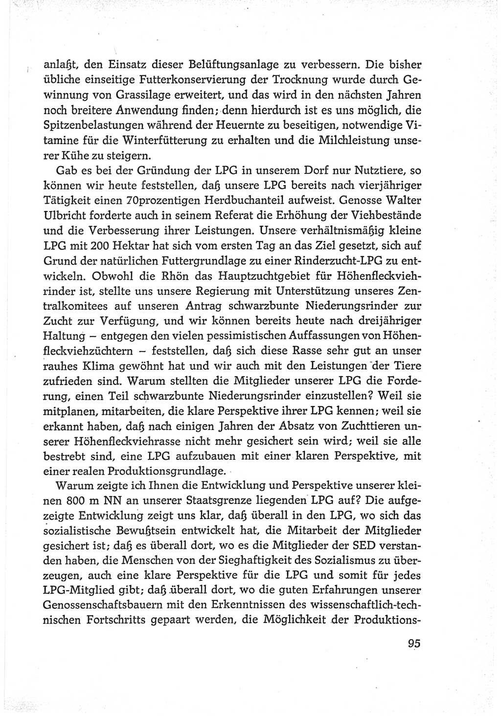 Protokoll der Verhandlungen des Ⅵ. Parteitages der Sozialistischen Einheitspartei Deutschlands (SED) [Deutsche Demokratische Republik (DDR)] 1963, Band Ⅲ, Seite 95 (Prot. Verh. Ⅵ. PT SED DDR 1963, Bd. Ⅲ, S. 95)