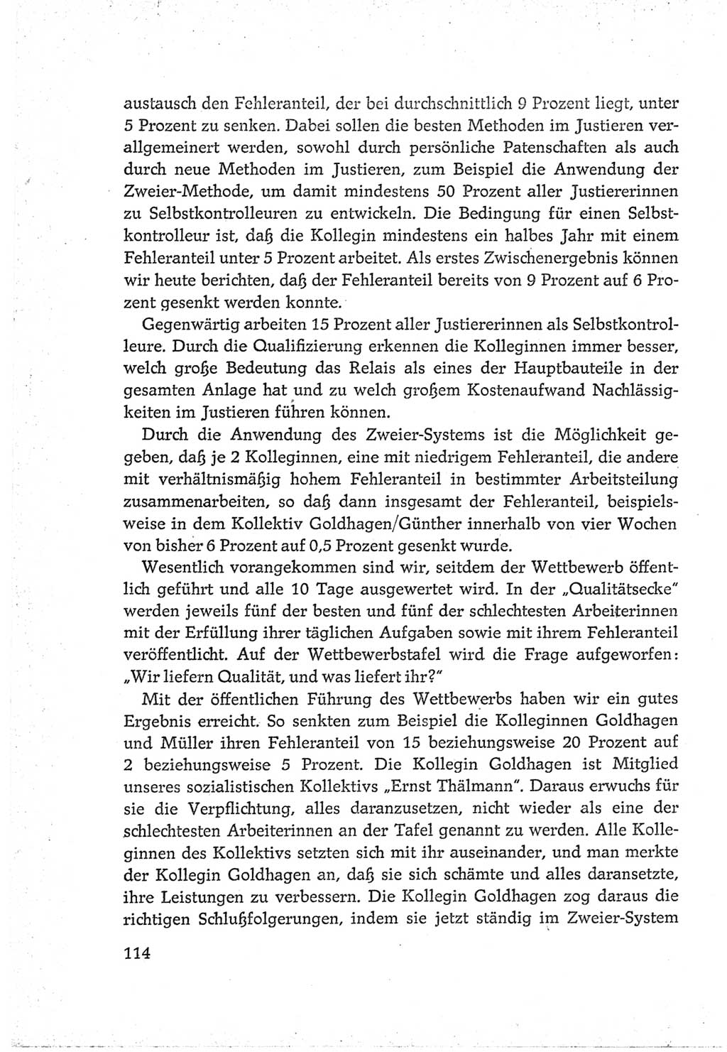 Protokoll der Verhandlungen des Ⅵ. Parteitages der Sozialistischen Einheitspartei Deutschlands (SED) [Deutsche Demokratische Republik (DDR)] 1963, Band Ⅲ, Seite 114 (Prot. Verh. Ⅵ. PT SED DDR 1963, Bd. Ⅲ, S. 114)