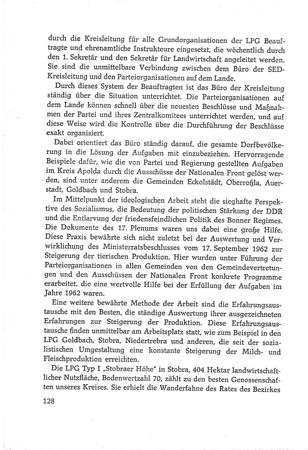 Protokoll der Verhandlungen des Ⅵ. Parteitages der Sozialistischen Einheitspartei Deutschlands (SED) [Deutsche Demokratische Republik (DDR)] 1963, Band Ⅲ, Seite 128 (Prot. Verh. Ⅵ. PT SED DDR 1963, Bd. Ⅲ, S. 128)