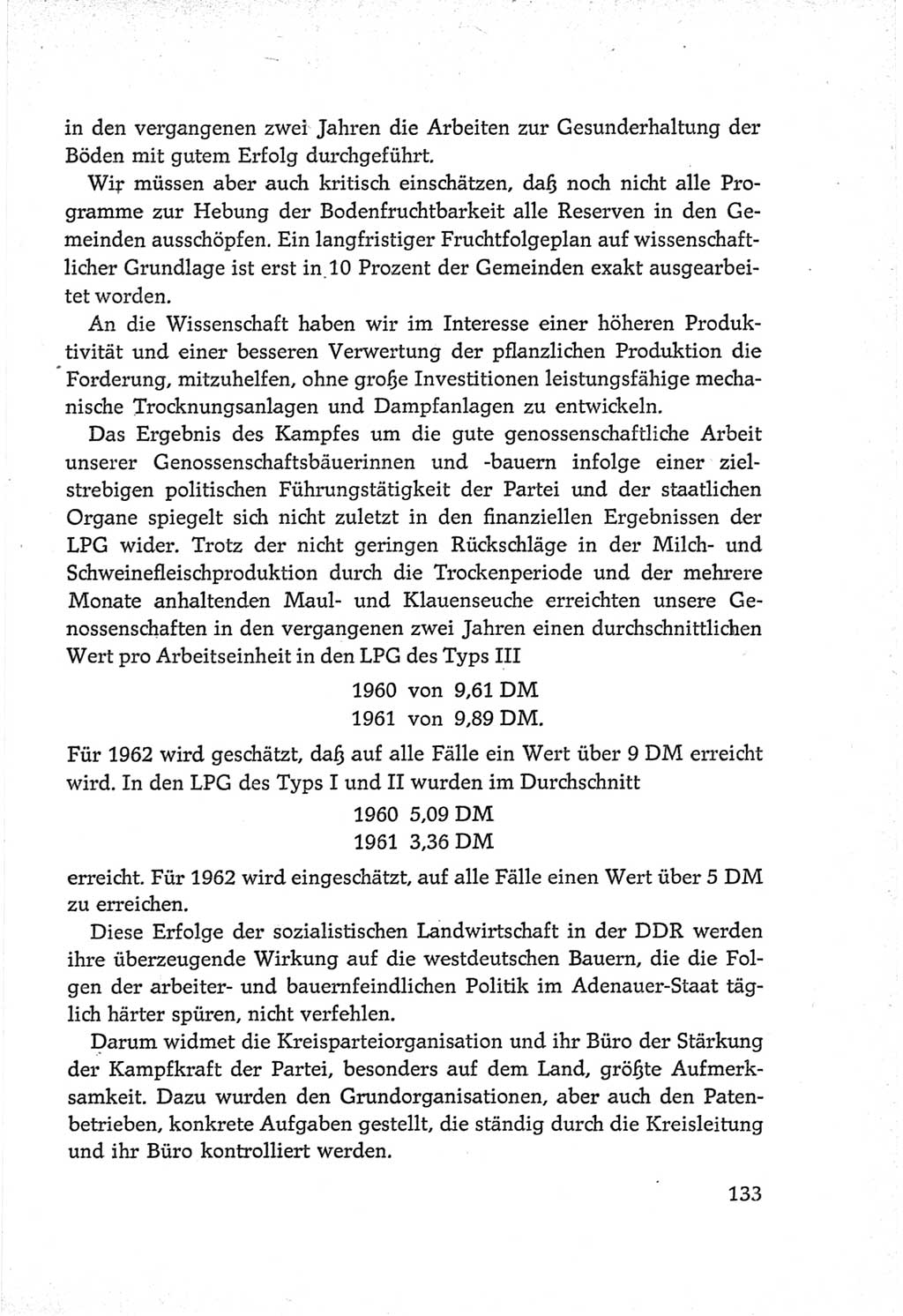 Protokoll der Verhandlungen des Ⅵ. Parteitages der Sozialistischen Einheitspartei Deutschlands (SED) [Deutsche Demokratische Republik (DDR)] 1963, Band Ⅲ, Seite 133 (Prot. Verh. Ⅵ. PT SED DDR 1963, Bd. Ⅲ, S. 133)