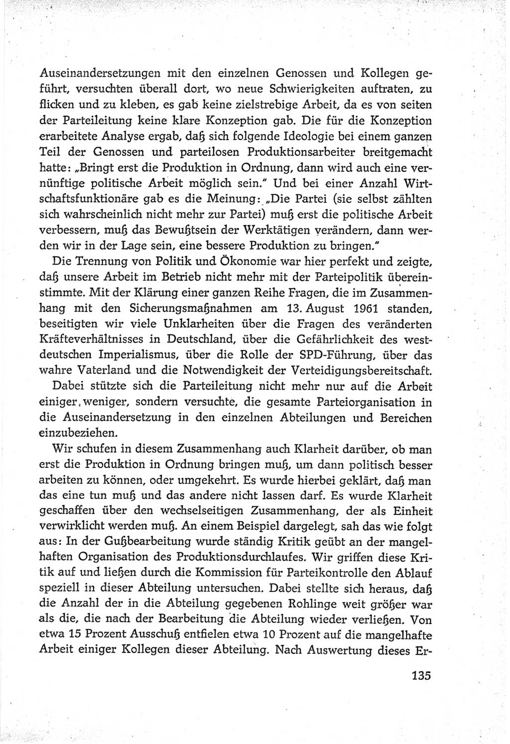 Protokoll der Verhandlungen des Ⅵ. Parteitages der Sozialistischen Einheitspartei Deutschlands (SED) [Deutsche Demokratische Republik (DDR)] 1963, Band Ⅲ, Seite 135 (Prot. Verh. Ⅵ. PT SED DDR 1963, Bd. Ⅲ, S. 135)