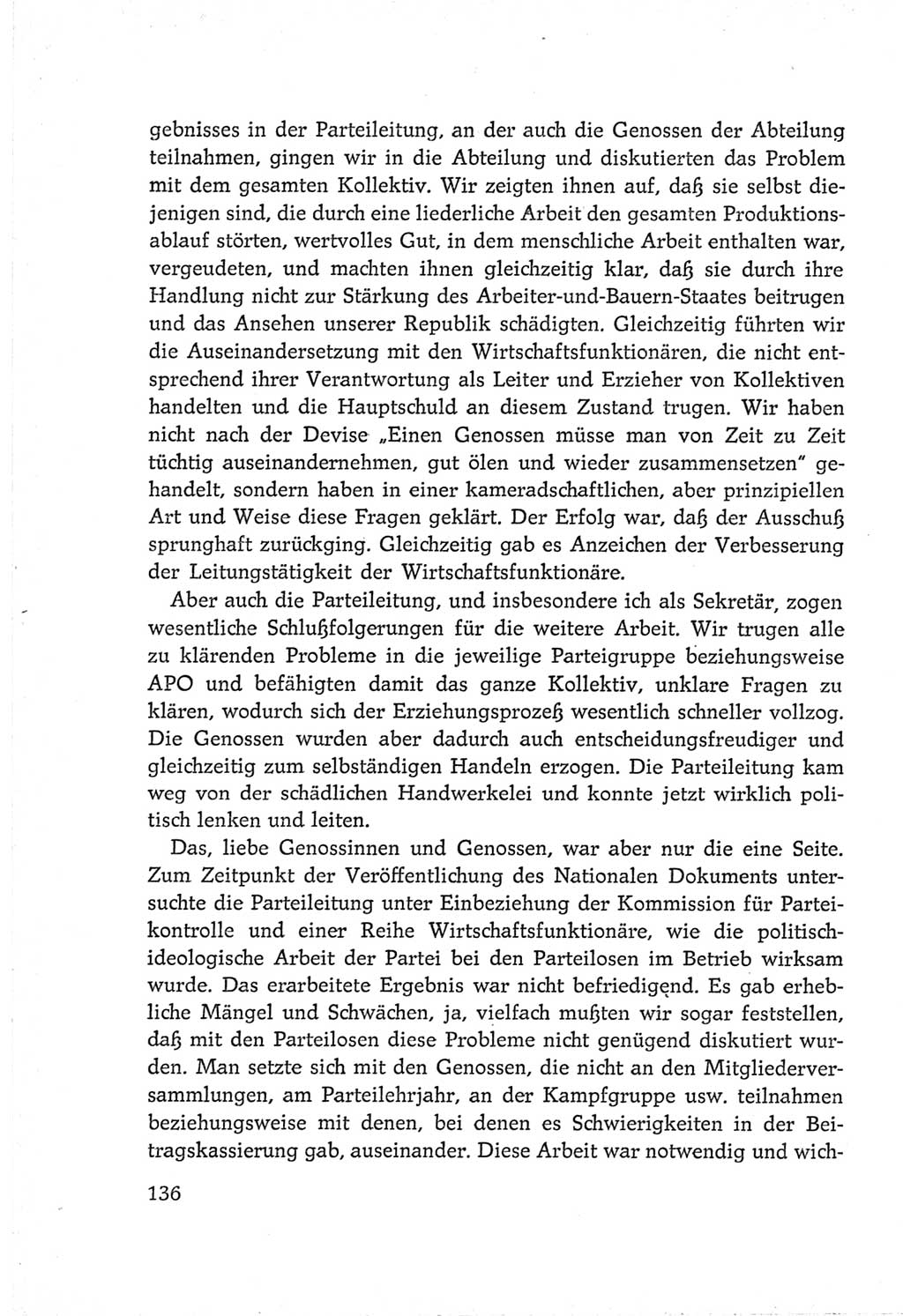Protokoll der Verhandlungen des Ⅵ. Parteitages der Sozialistischen Einheitspartei Deutschlands (SED) [Deutsche Demokratische Republik (DDR)] 1963, Band Ⅲ, Seite 136 (Prot. Verh. Ⅵ. PT SED DDR 1963, Bd. Ⅲ, S. 136)
