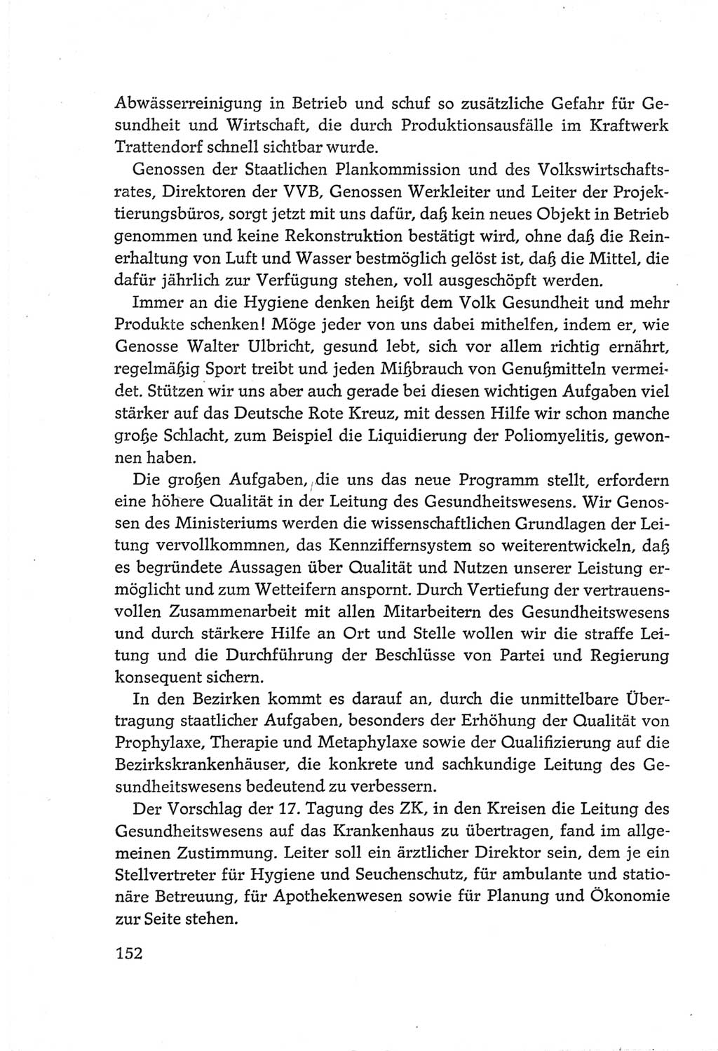 Protokoll der Verhandlungen des Ⅵ. Parteitages der Sozialistischen Einheitspartei Deutschlands (SED) [Deutsche Demokratische Republik (DDR)] 1963, Band Ⅲ, Seite 152 (Prot. Verh. Ⅵ. PT SED DDR 1963, Bd. Ⅲ, S. 152)