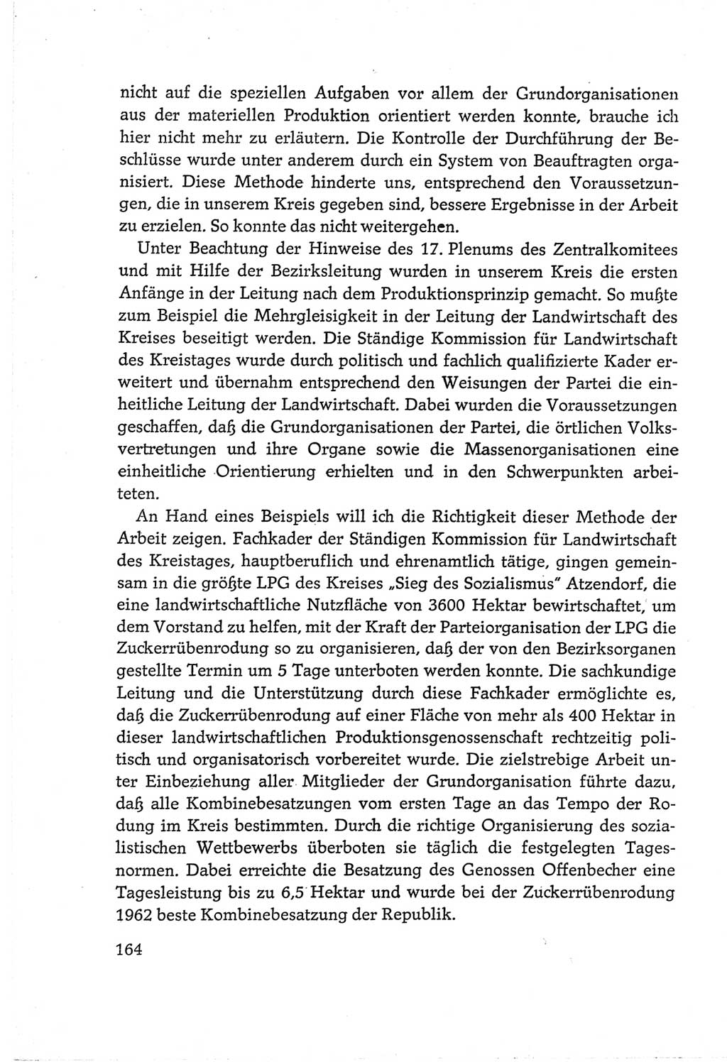 Protokoll der Verhandlungen des Ⅵ. Parteitages der Sozialistischen Einheitspartei Deutschlands (SED) [Deutsche Demokratische Republik (DDR)] 1963, Band Ⅲ, Seite 164 (Prot. Verh. Ⅵ. PT SED DDR 1963, Bd. Ⅲ, S. 164)