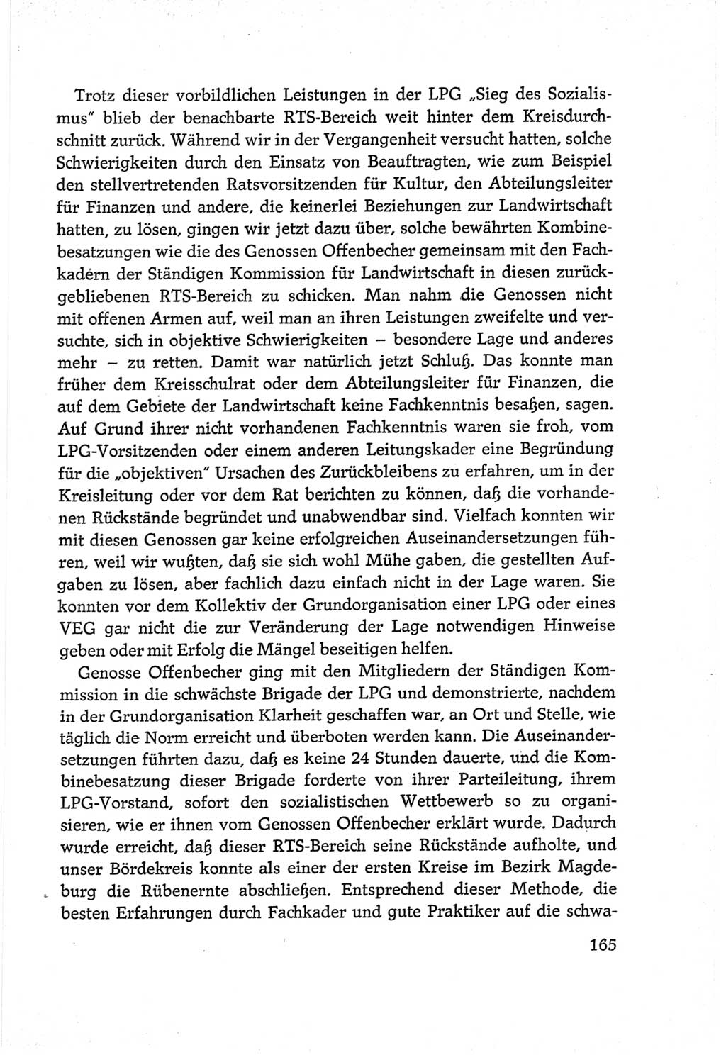 Protokoll der Verhandlungen des Ⅵ. Parteitages der Sozialistischen Einheitspartei Deutschlands (SED) [Deutsche Demokratische Republik (DDR)] 1963, Band Ⅲ, Seite 165 (Prot. Verh. Ⅵ. PT SED DDR 1963, Bd. Ⅲ, S. 165)