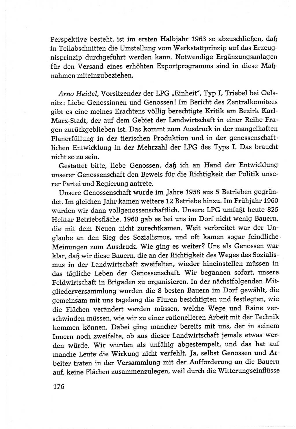 Protokoll der Verhandlungen des Ⅵ. Parteitages der Sozialistischen Einheitspartei Deutschlands (SED) [Deutsche Demokratische Republik (DDR)] 1963, Band Ⅲ, Seite 176 (Prot. Verh. Ⅵ. PT SED DDR 1963, Bd. Ⅲ, S. 176)