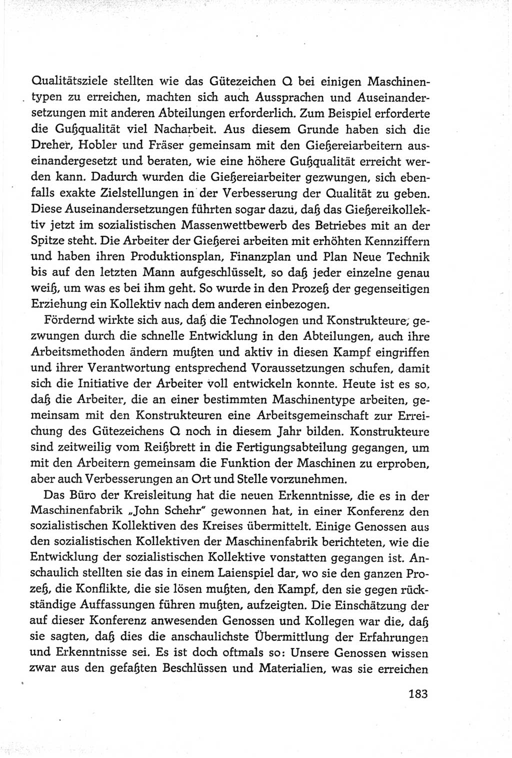 Protokoll der Verhandlungen des Ⅵ. Parteitages der Sozialistischen Einheitspartei Deutschlands (SED) [Deutsche Demokratische Republik (DDR)] 1963, Band Ⅲ, Seite 183 (Prot. Verh. Ⅵ. PT SED DDR 1963, Bd. Ⅲ, S. 183)