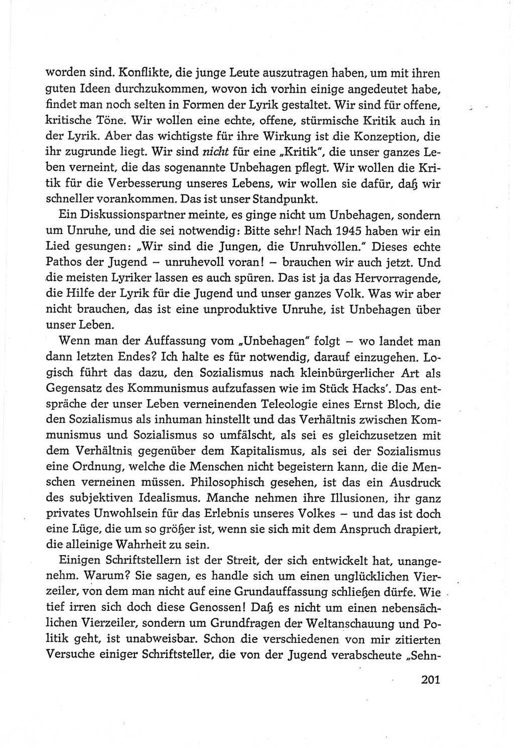 Protokoll der Verhandlungen des Ⅵ. Parteitages der Sozialistischen Einheitspartei Deutschlands (SED) [Deutsche Demokratische Republik (DDR)] 1963, Band Ⅲ, Seite 201 (Prot. Verh. Ⅵ. PT SED DDR 1963, Bd. Ⅲ, S. 201)