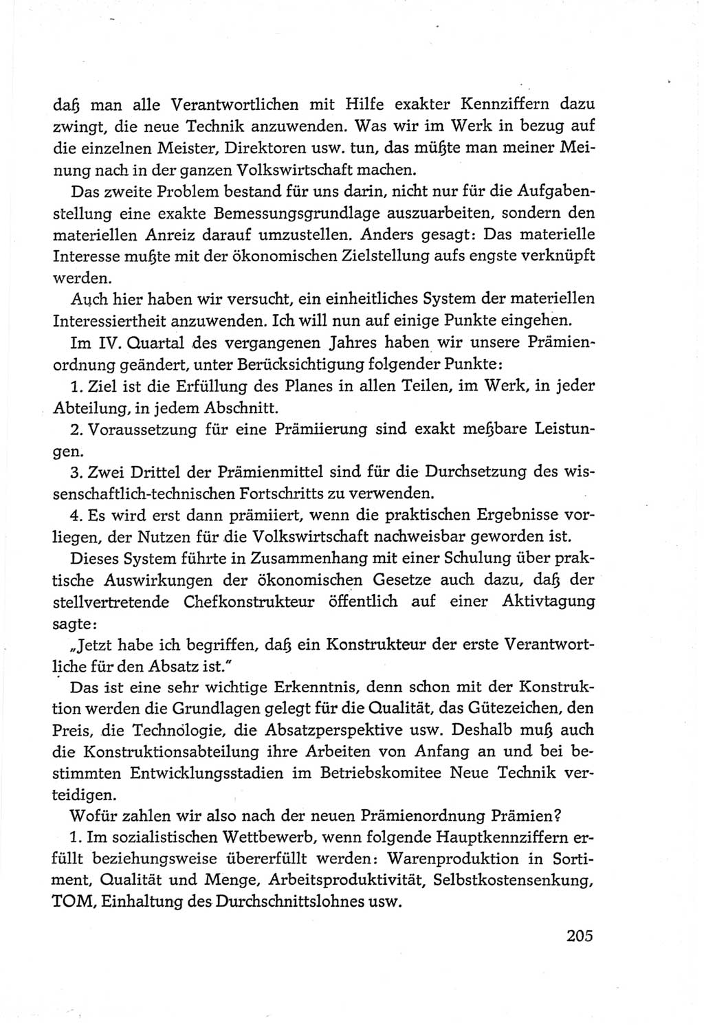 Protokoll der Verhandlungen des Ⅵ. Parteitages der Sozialistischen Einheitspartei Deutschlands (SED) [Deutsche Demokratische Republik (DDR)] 1963, Band Ⅲ, Seite 205 (Prot. Verh. Ⅵ. PT SED DDR 1963, Bd. Ⅲ, S. 205)