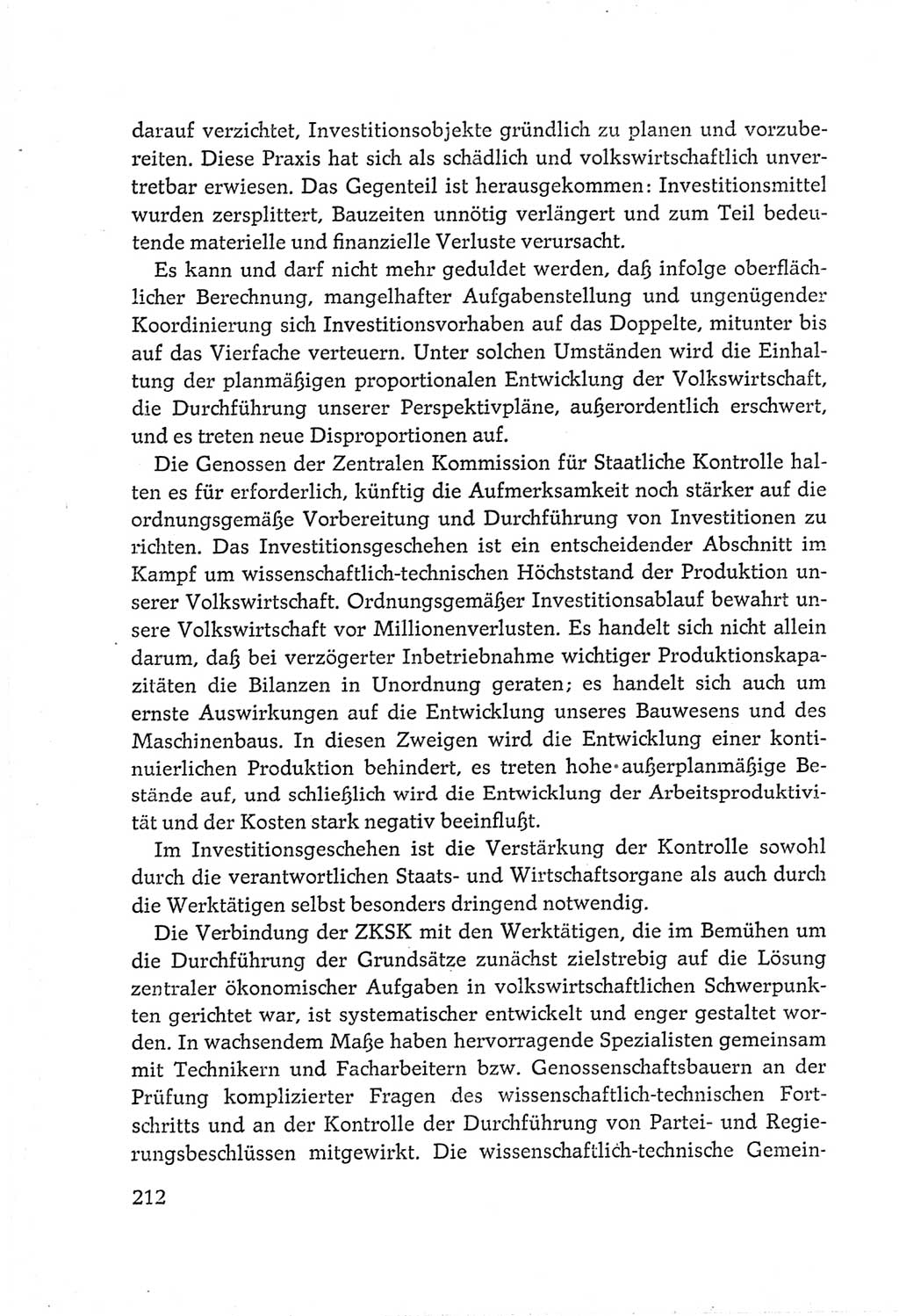Protokoll der Verhandlungen des Ⅵ. Parteitages der Sozialistischen Einheitspartei Deutschlands (SED) [Deutsche Demokratische Republik (DDR)] 1963, Band Ⅲ, Seite 212 (Prot. Verh. Ⅵ. PT SED DDR 1963, Bd. Ⅲ, S. 212)