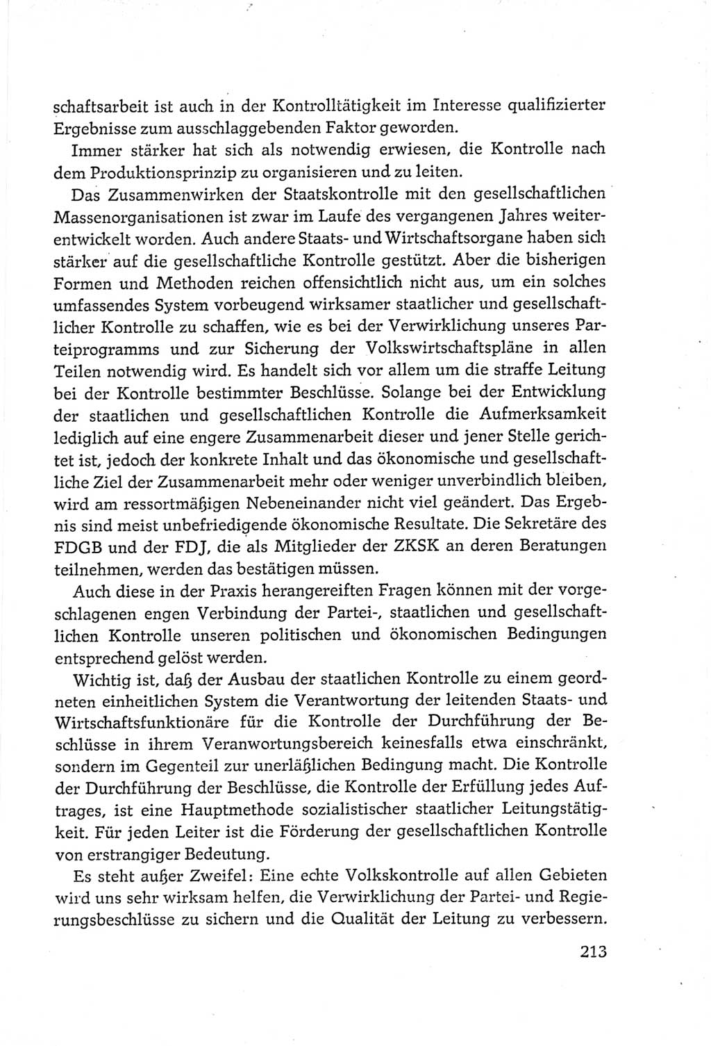 Protokoll der Verhandlungen des Ⅵ. Parteitages der Sozialistischen Einheitspartei Deutschlands (SED) [Deutsche Demokratische Republik (DDR)] 1963, Band Ⅲ, Seite 213 (Prot. Verh. Ⅵ. PT SED DDR 1963, Bd. Ⅲ, S. 213)