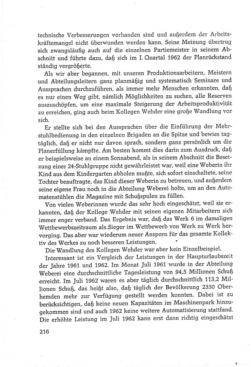 Protokoll der Verhandlungen des Ⅵ. Parteitages der Sozialistischen Einheitspartei Deutschlands (SED) [Deutsche Demokratische Republik (DDR)] 1963, Band Ⅲ, Seite 216 (Prot. Verh. Ⅵ. PT SED DDR 1963, Bd. Ⅲ, S. 216)
