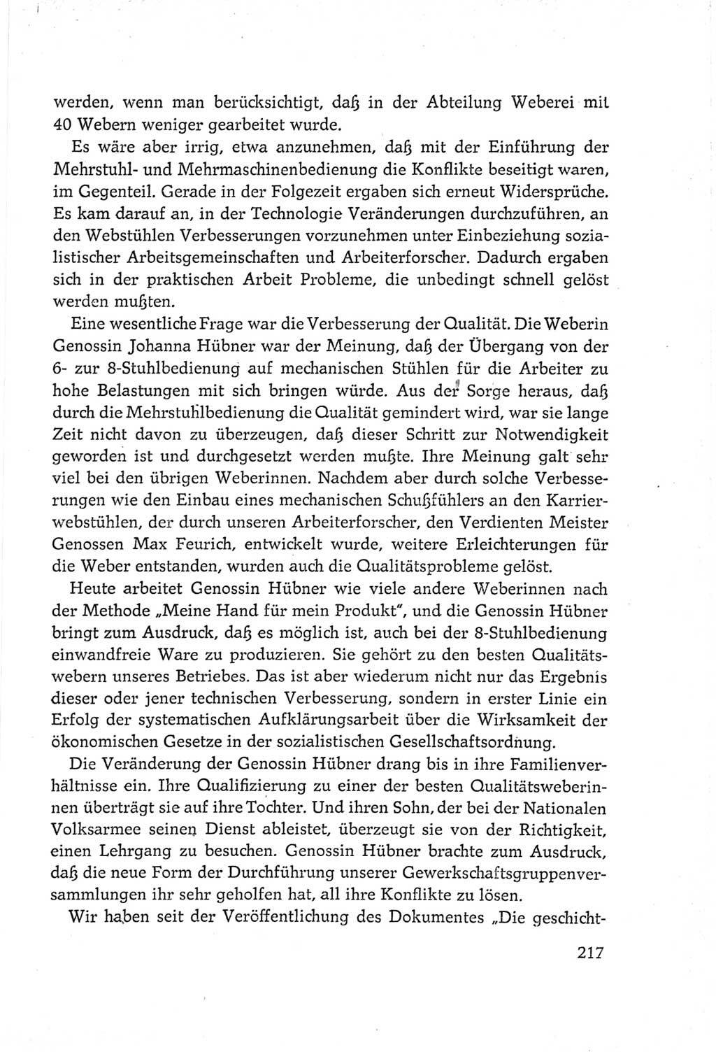 Protokoll der Verhandlungen des Ⅵ. Parteitages der Sozialistischen Einheitspartei Deutschlands (SED) [Deutsche Demokratische Republik (DDR)] 1963, Band Ⅲ, Seite 217 (Prot. Verh. Ⅵ. PT SED DDR 1963, Bd. Ⅲ, S. 217)