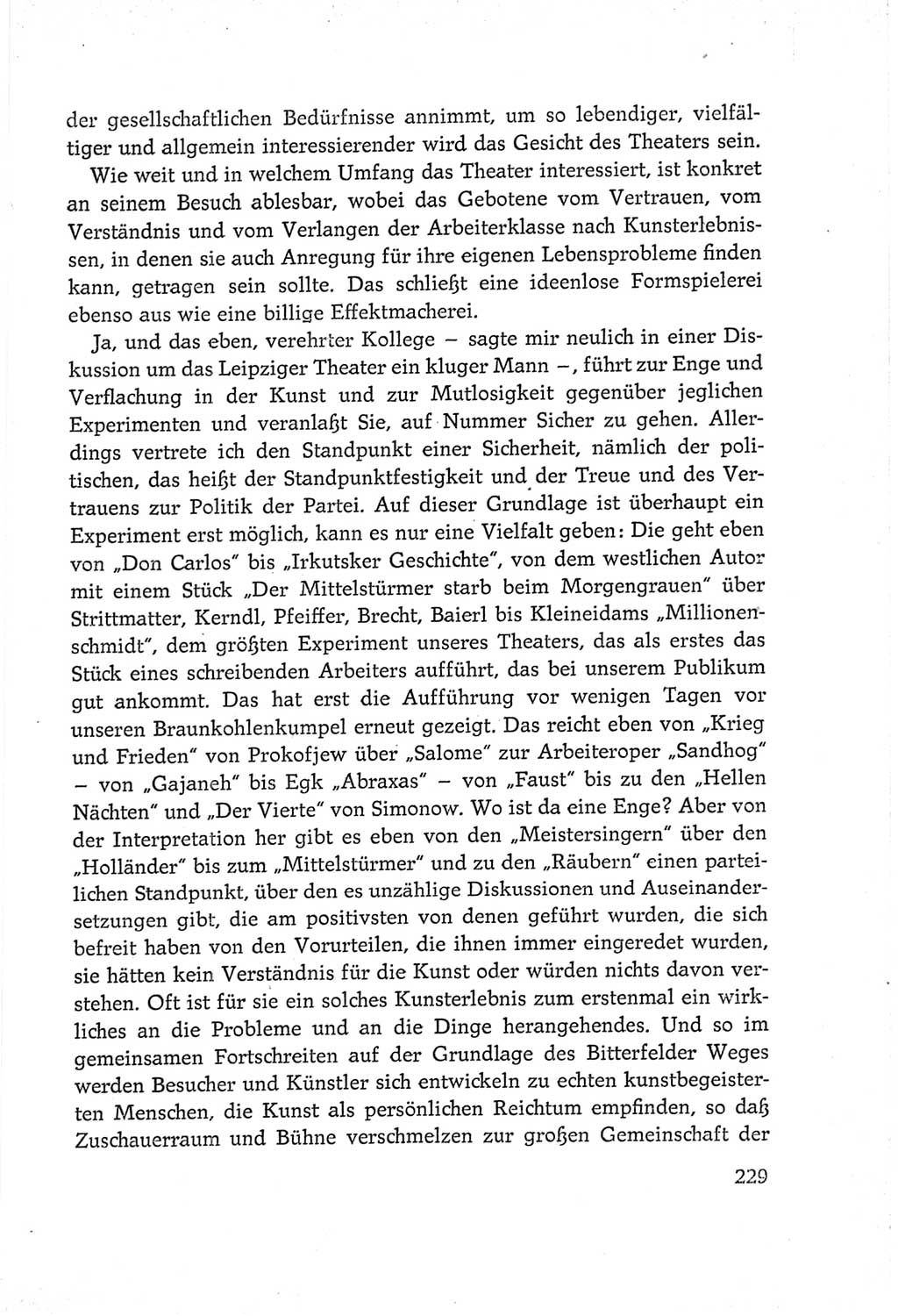 Protokoll der Verhandlungen des Ⅵ. Parteitages der Sozialistischen Einheitspartei Deutschlands (SED) [Deutsche Demokratische Republik (DDR)] 1963, Band Ⅲ, Seite 229 (Prot. Verh. Ⅵ. PT SED DDR 1963, Bd. Ⅲ, S. 229)
