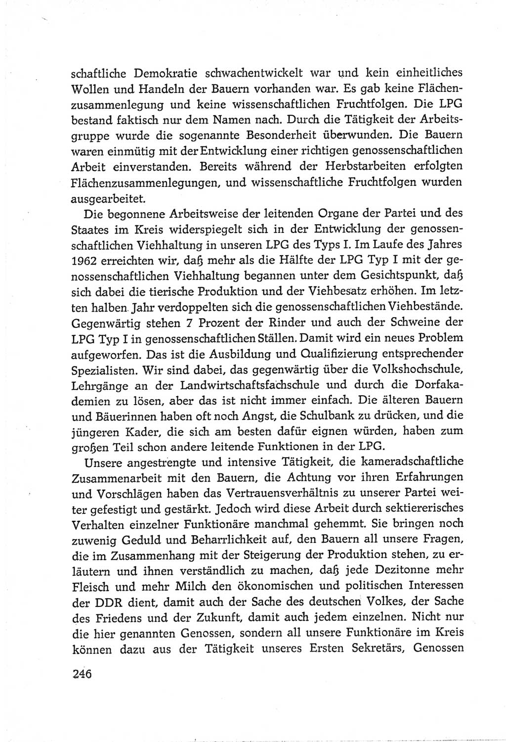 Protokoll der Verhandlungen des Ⅵ. Parteitages der Sozialistischen Einheitspartei Deutschlands (SED) [Deutsche Demokratische Republik (DDR)] 1963, Band Ⅲ, Seite 246 (Prot. Verh. Ⅵ. PT SED DDR 1963, Bd. Ⅲ, S. 246)