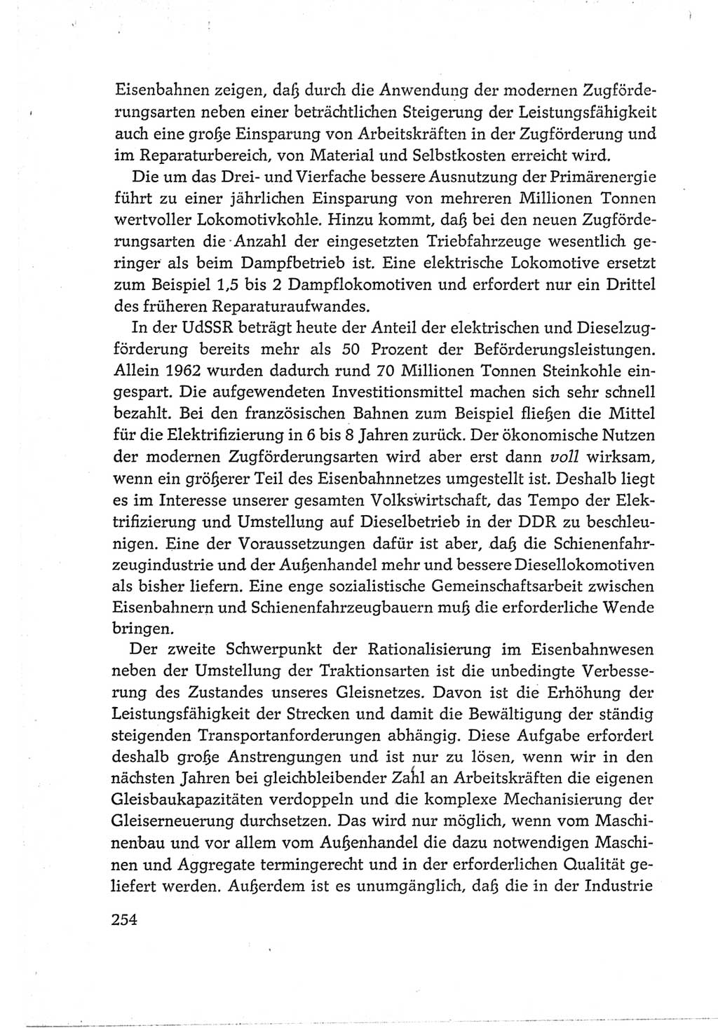 Protokoll der Verhandlungen des Ⅵ. Parteitages der Sozialistischen Einheitspartei Deutschlands (SED) [Deutsche Demokratische Republik (DDR)] 1963, Band Ⅲ, Seite 254 (Prot. Verh. Ⅵ. PT SED DDR 1963, Bd. Ⅲ, S. 254)