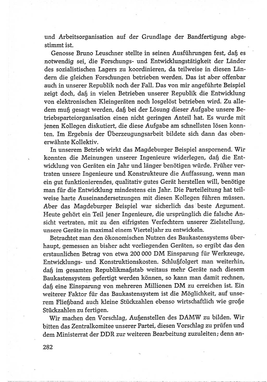 Protokoll der Verhandlungen des Ⅵ. Parteitages der Sozialistischen Einheitspartei Deutschlands (SED) [Deutsche Demokratische Republik (DDR)] 1963, Band Ⅲ, Seite 282 (Prot. Verh. Ⅵ. PT SED DDR 1963, Bd. Ⅲ, S. 282)