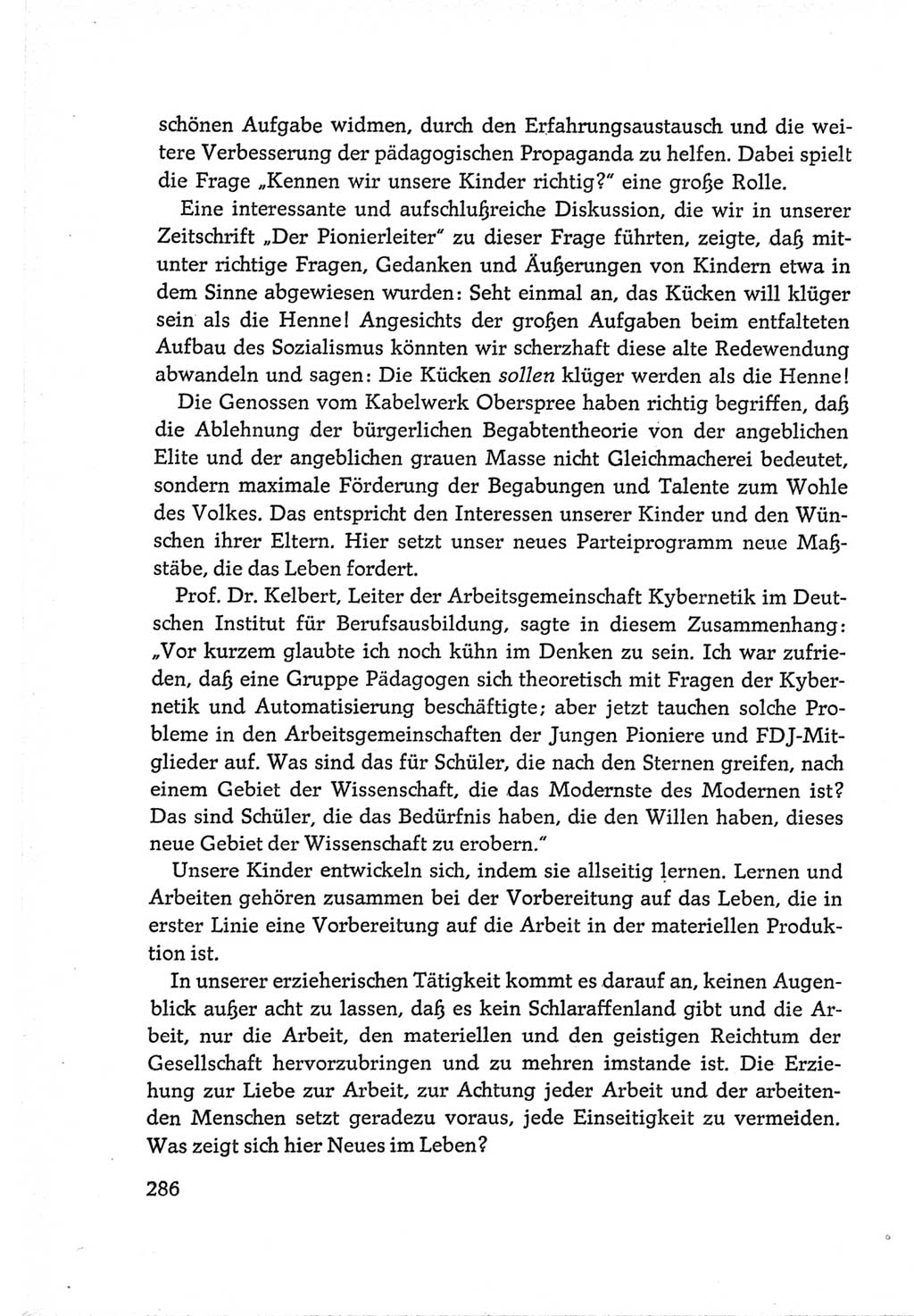 Protokoll der Verhandlungen des Ⅵ. Parteitages der Sozialistischen Einheitspartei Deutschlands (SED) [Deutsche Demokratische Republik (DDR)] 1963, Band Ⅲ, Seite 286 (Prot. Verh. Ⅵ. PT SED DDR 1963, Bd. Ⅲ, S. 286)