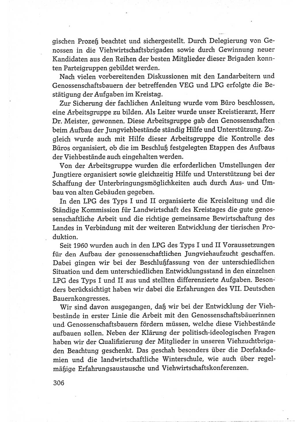 Protokoll der Verhandlungen des Ⅵ. Parteitages der Sozialistischen Einheitspartei Deutschlands (SED) [Deutsche Demokratische Republik (DDR)] 1963, Band Ⅲ, Seite 306 (Prot. Verh. Ⅵ. PT SED DDR 1963, Bd. Ⅲ, S. 306)