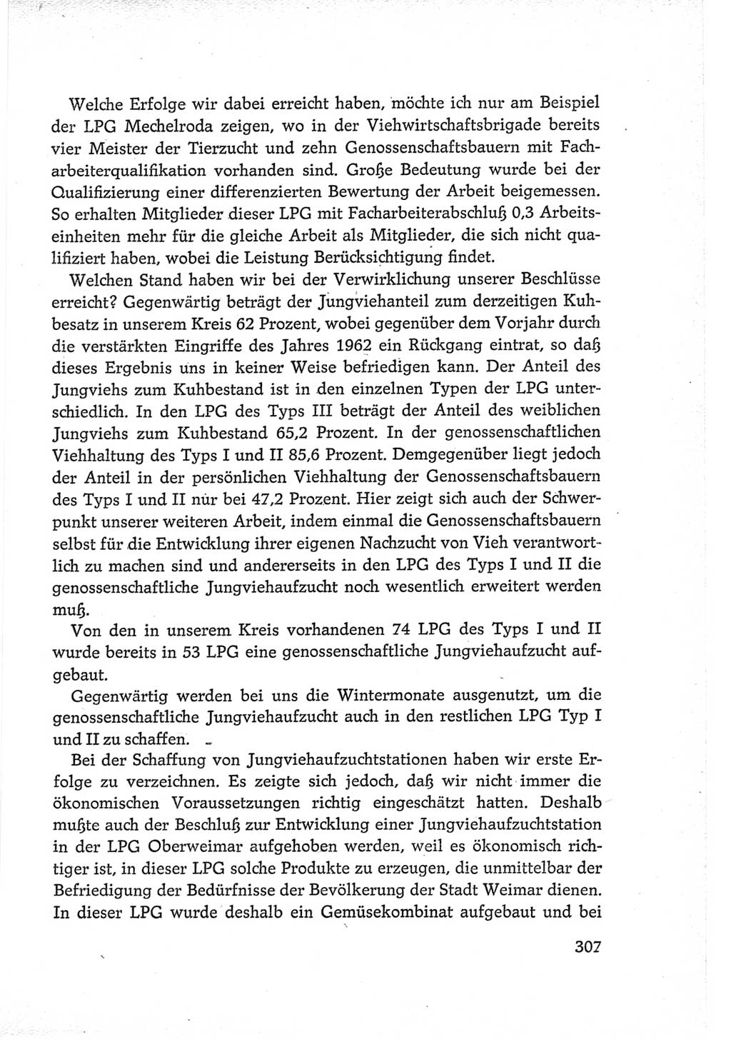 Protokoll der Verhandlungen des Ⅵ. Parteitages der Sozialistischen Einheitspartei Deutschlands (SED) [Deutsche Demokratische Republik (DDR)] 1963, Band Ⅲ, Seite 307 (Prot. Verh. Ⅵ. PT SED DDR 1963, Bd. Ⅲ, S. 307)
