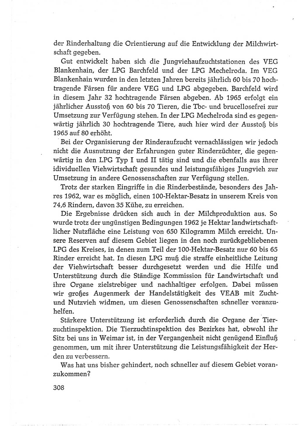 Protokoll der Verhandlungen des Ⅵ. Parteitages der Sozialistischen Einheitspartei Deutschlands (SED) [Deutsche Demokratische Republik (DDR)] 1963, Band Ⅲ, Seite 308 (Prot. Verh. Ⅵ. PT SED DDR 1963, Bd. Ⅲ, S. 308)