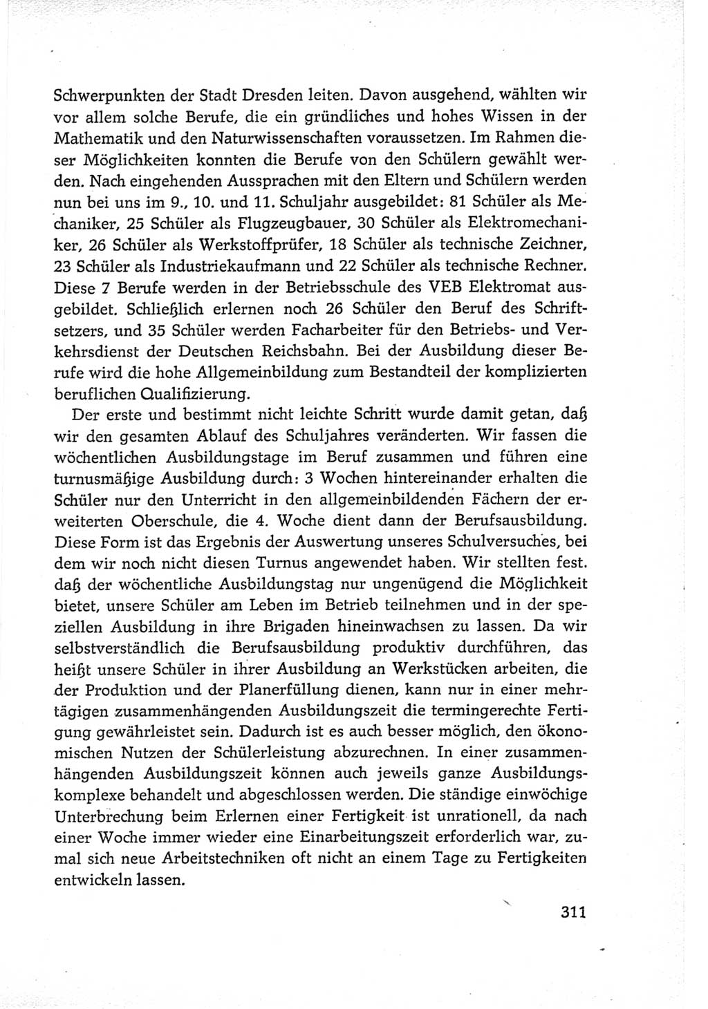 Protokoll der Verhandlungen des Ⅵ. Parteitages der Sozialistischen Einheitspartei Deutschlands (SED) [Deutsche Demokratische Republik (DDR)] 1963, Band Ⅲ, Seite 311 (Prot. Verh. Ⅵ. PT SED DDR 1963, Bd. Ⅲ, S. 311)